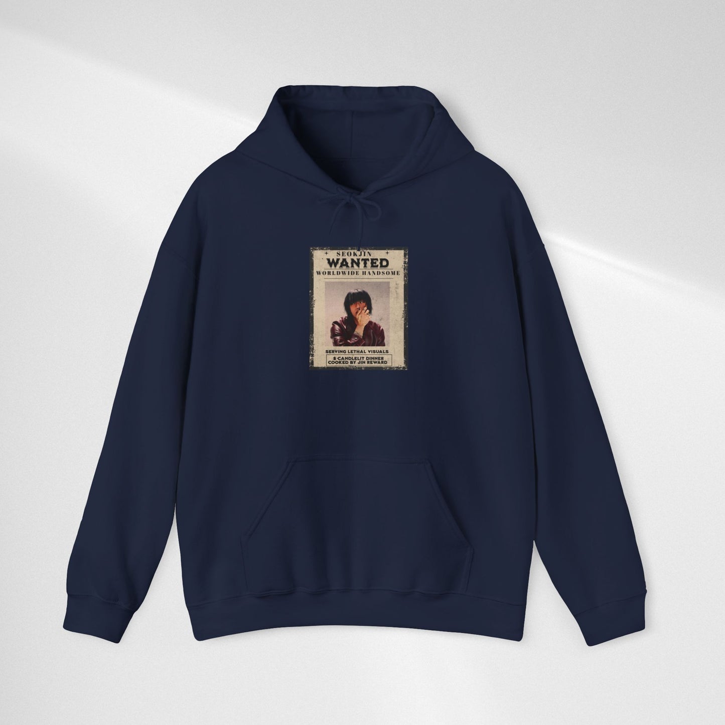 Jin Hoodie — "WANTED" Vintage Photo Poster Graphic Hoodie