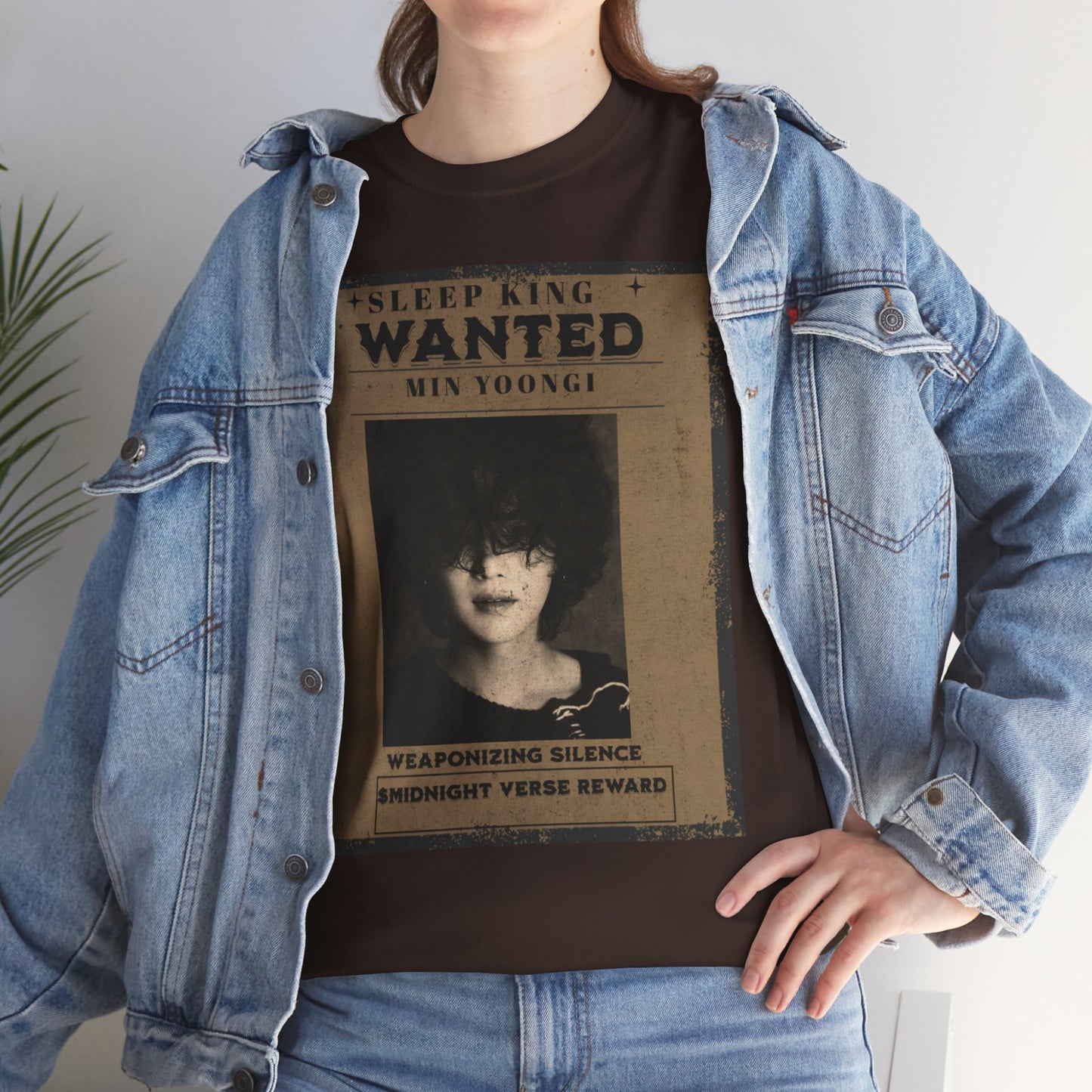 Suga Vintage “Sleeping Wanted” Retro Poster T-Shirt