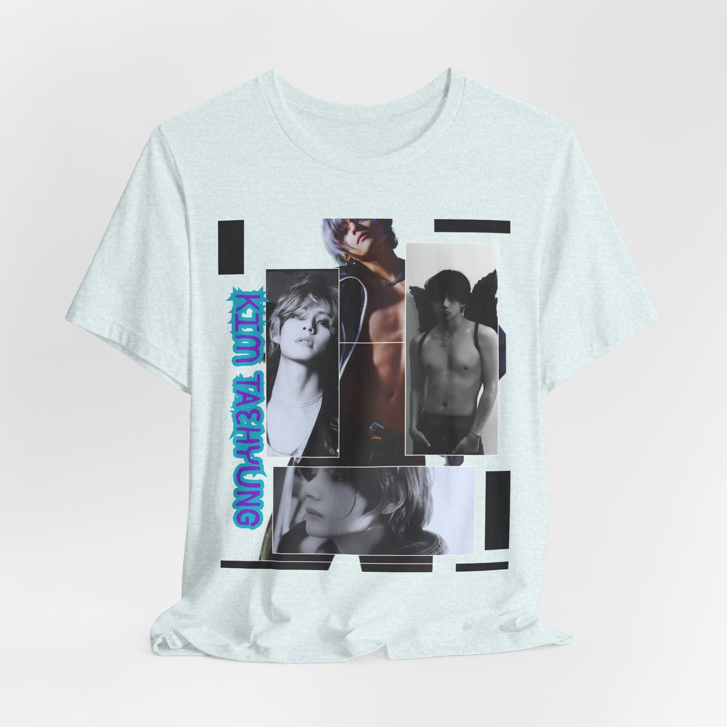 TAE Photo Collage Graphic Tee — Retro Black & White Portraits
