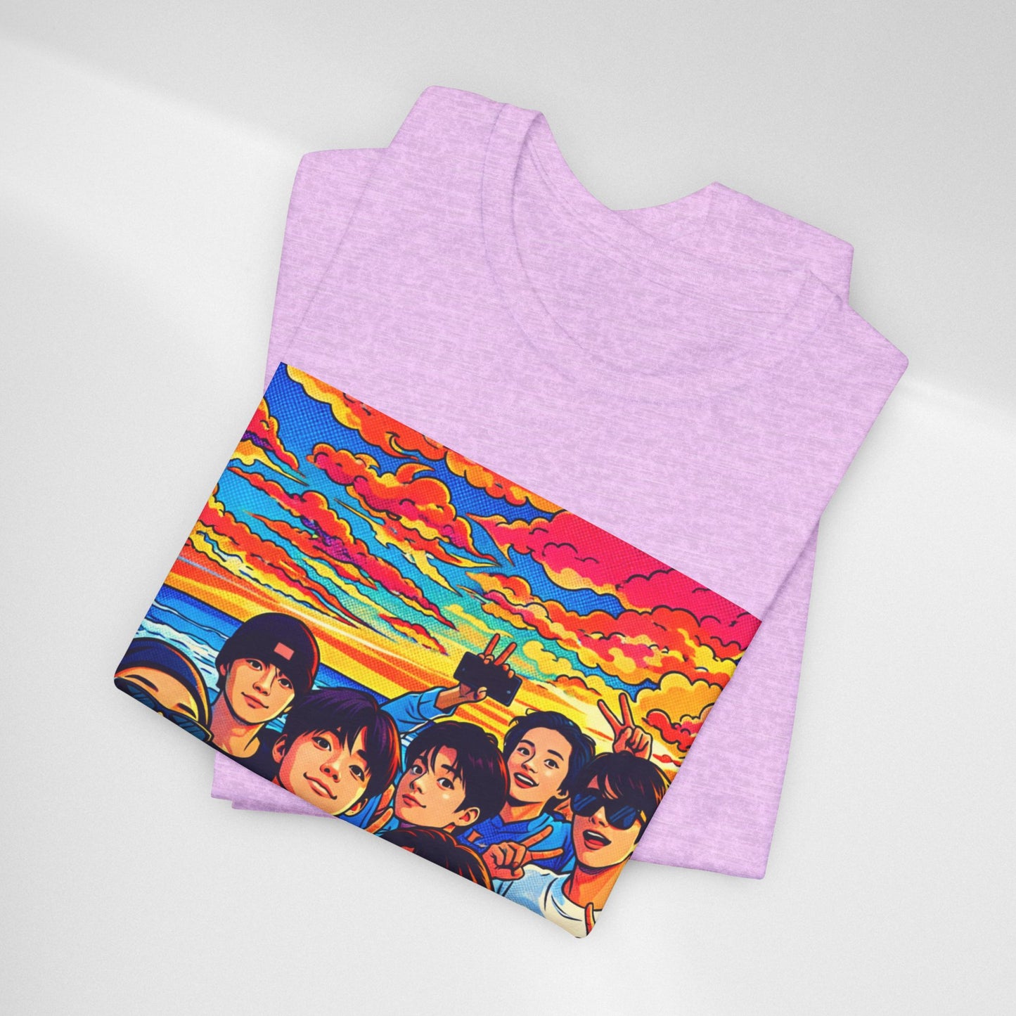 BTS Vibrant Sunset Group Portrait Tee