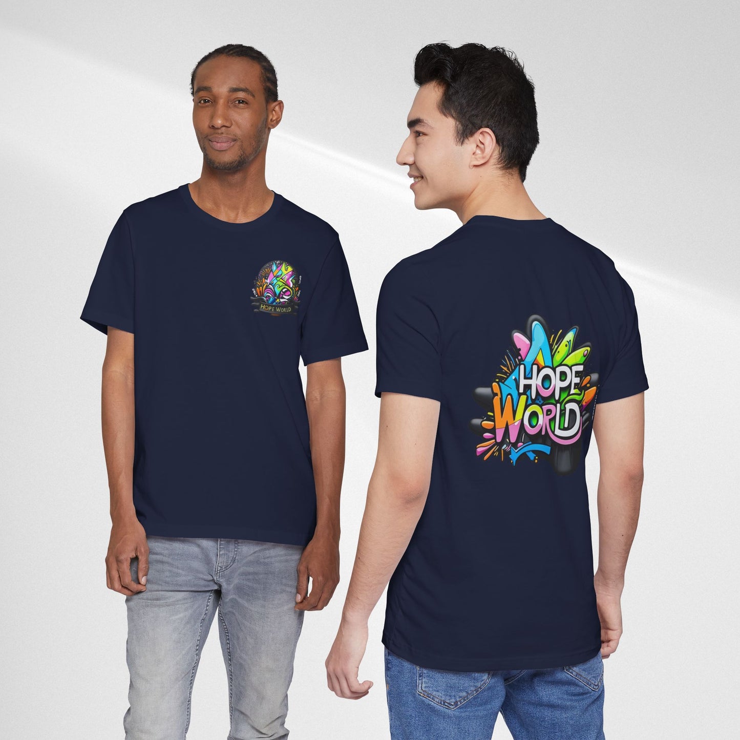 Hope World Graphic Tee — Colorful Graffiti BTS-Inspired Shirt