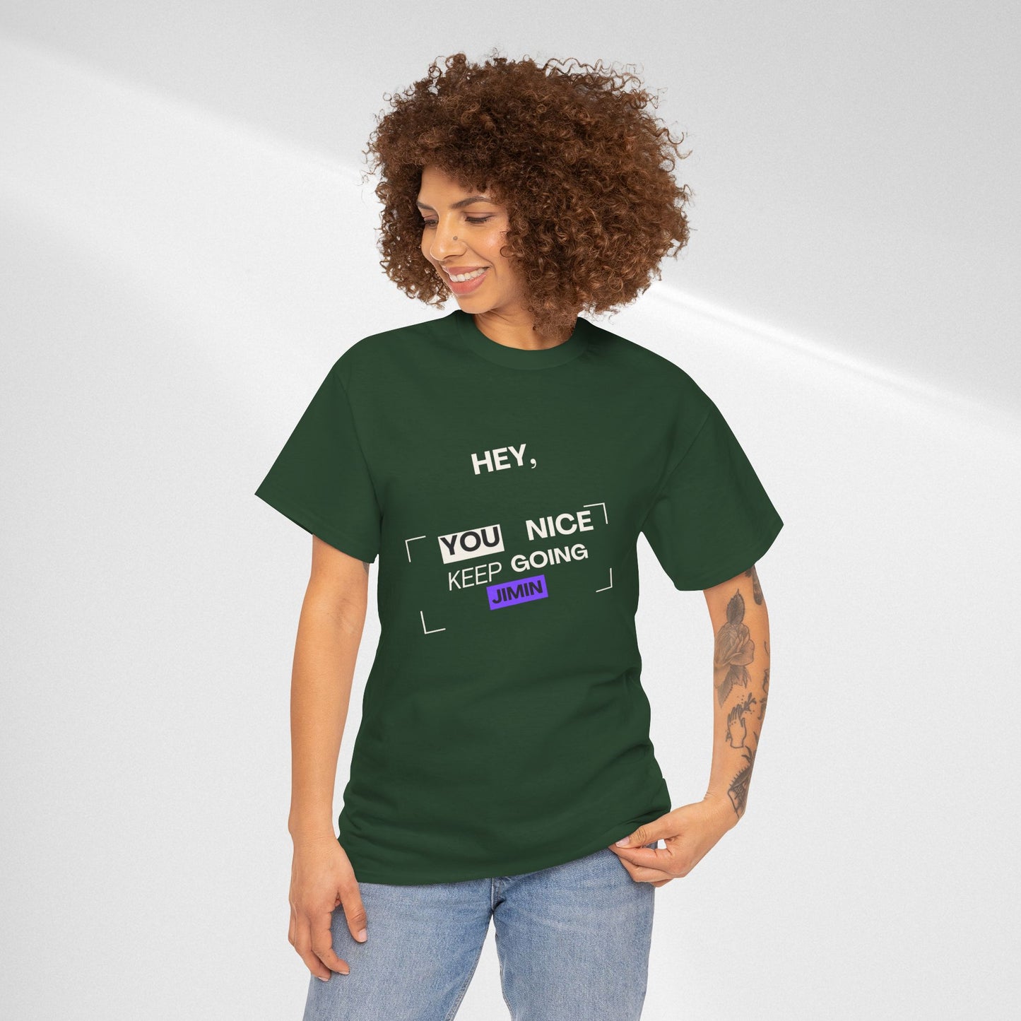 Motivational Tee — "Hey, You Nice Keep Going" Inspirational Graphic T-Shirt