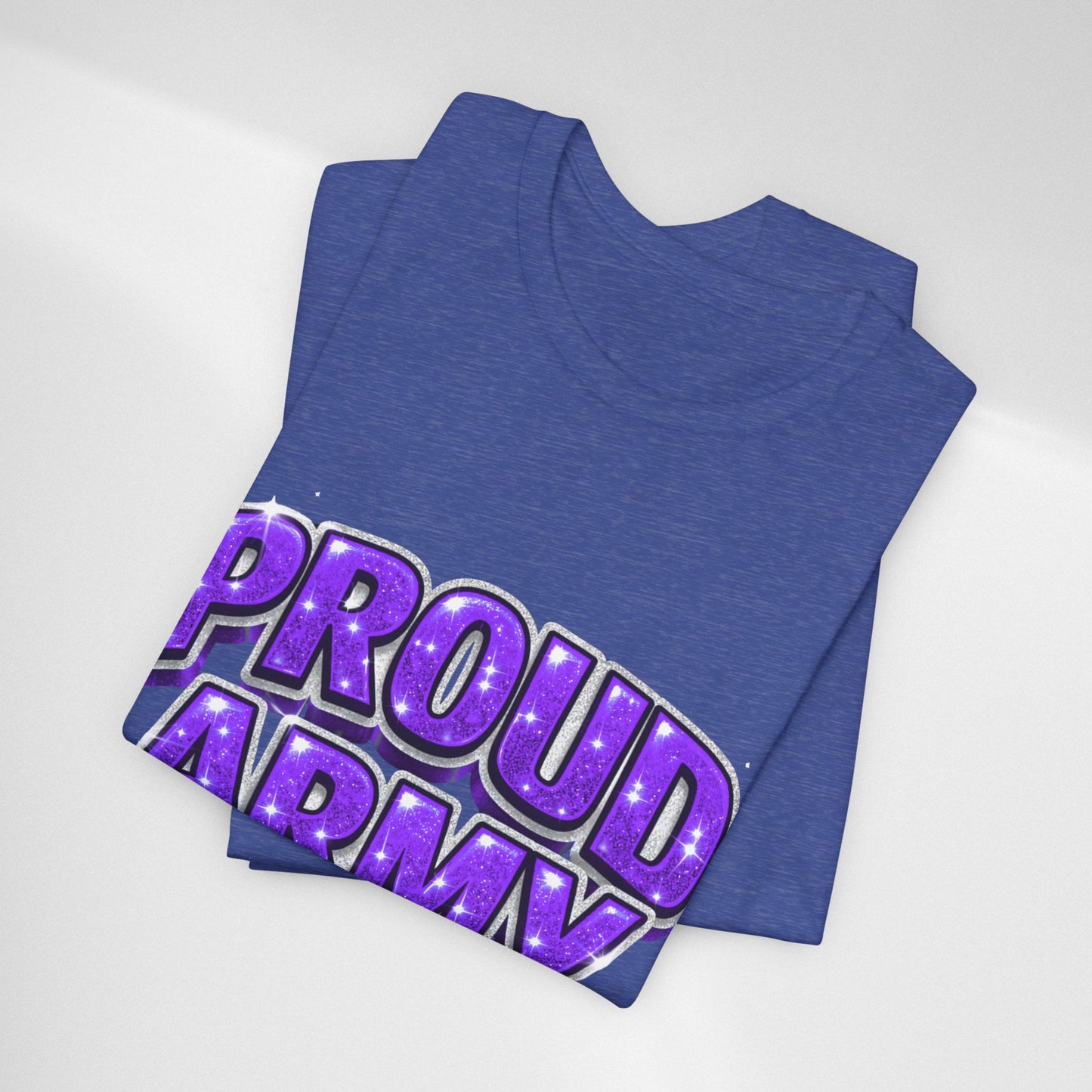 Proud Army T-Shirt — Bold Purple BTS Support Tee