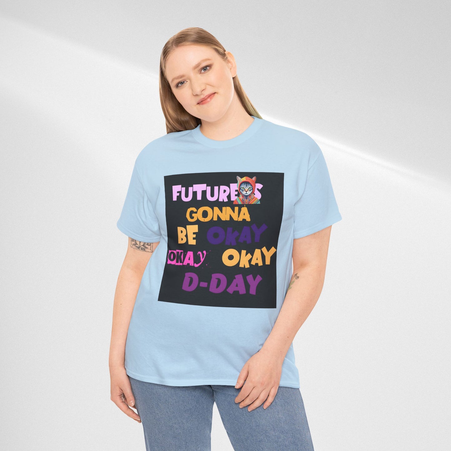 Future's Gonna Be Okay D-Day T-Shirt — Positive Retro Graphic Tee