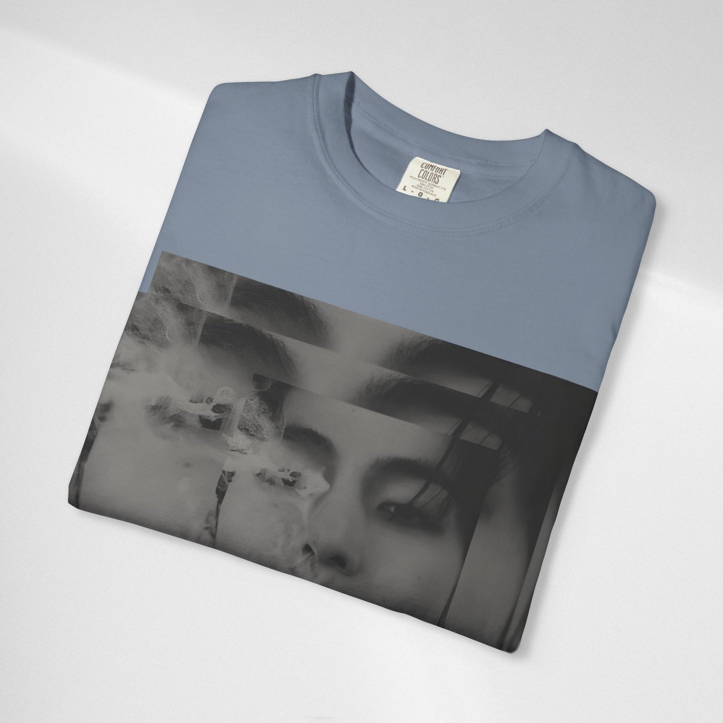 V Graphic Tee — Noir Glitch Portrait T-Shirt