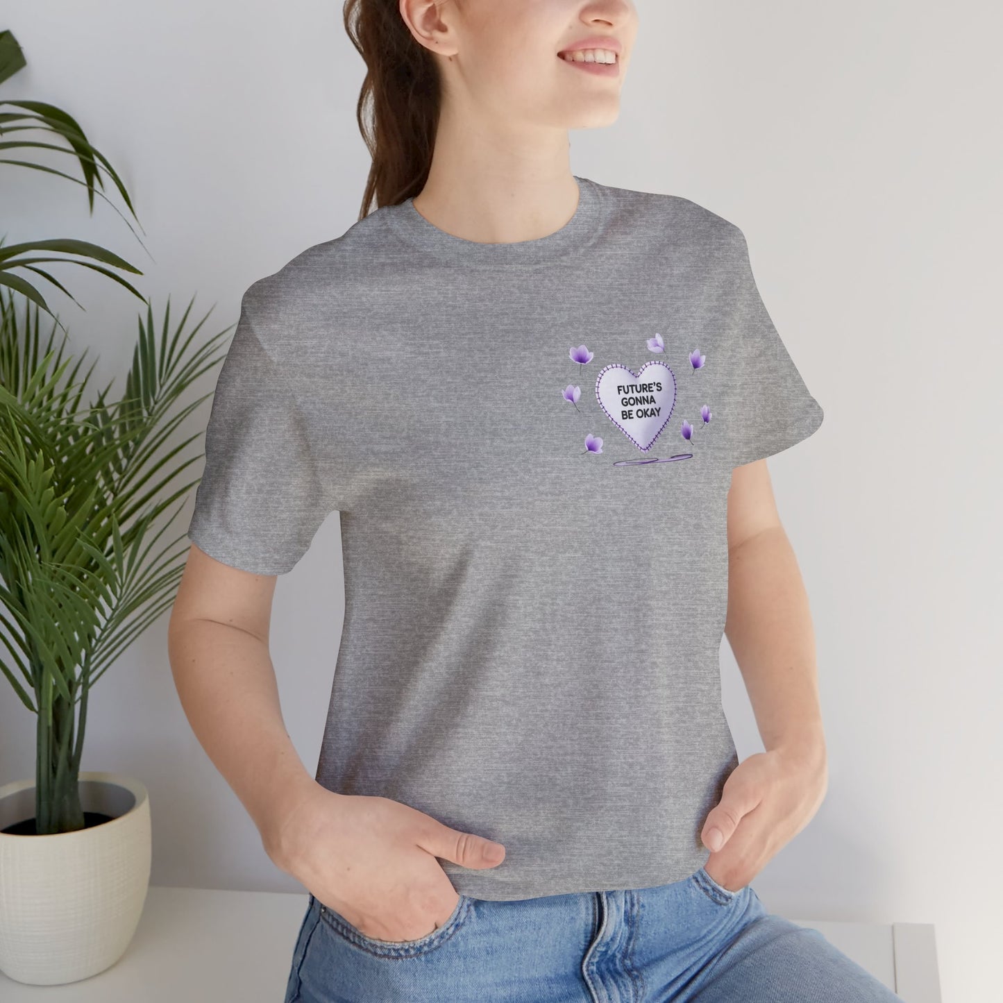 Future's Gonna Be Okay T-Shirt — Purple Heart Positive Graphic Tee