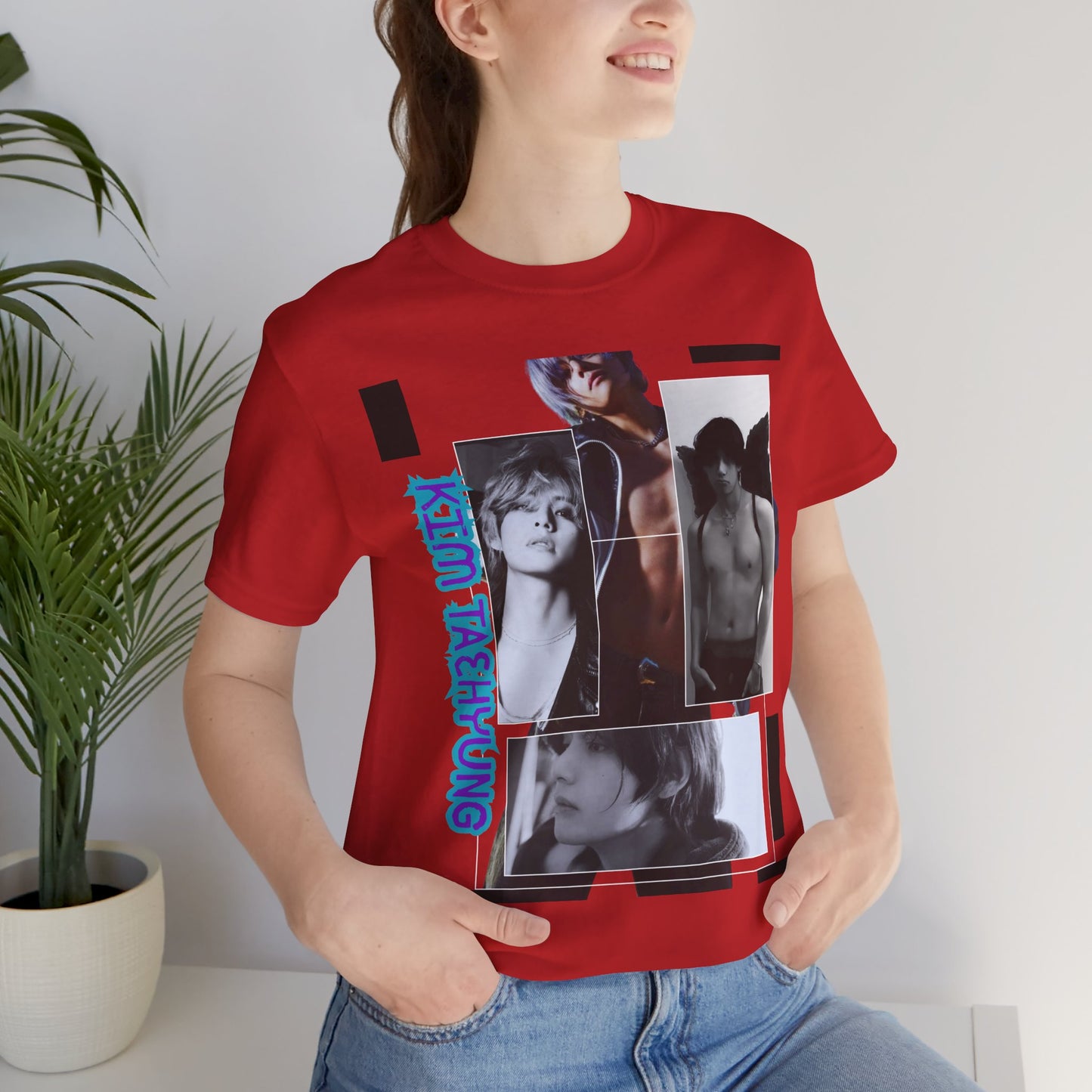 TAE Photo Collage Graphic Tee — Retro Black & White Portraits