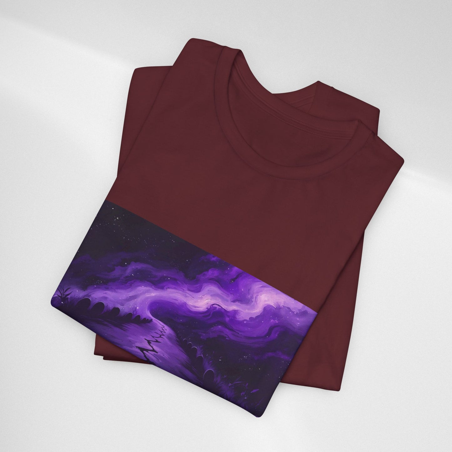 You Never Walk Alone Tee — Purple Night Stairway Graphic T‑Shirt