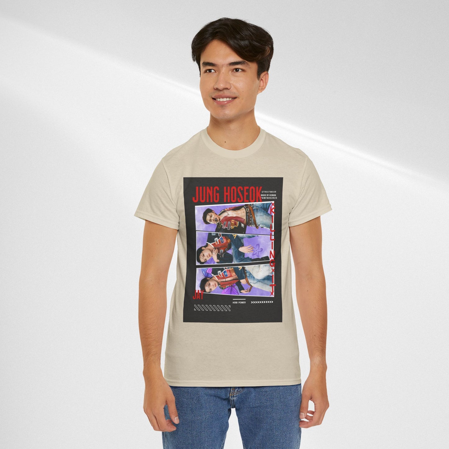 Jung Hoseok Photo Collage Tee — Retro K-Pop Fan Shirt