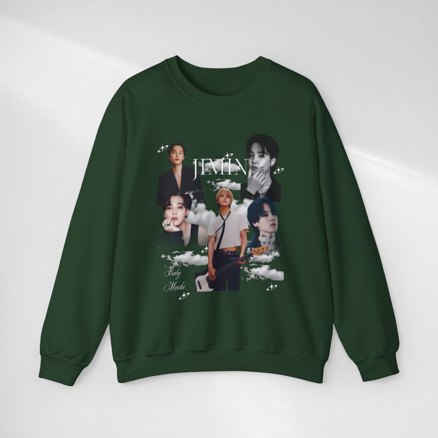 Crewneck Sweatshirt — K-pop JIMIN Collage Pullover (Band Member Design)