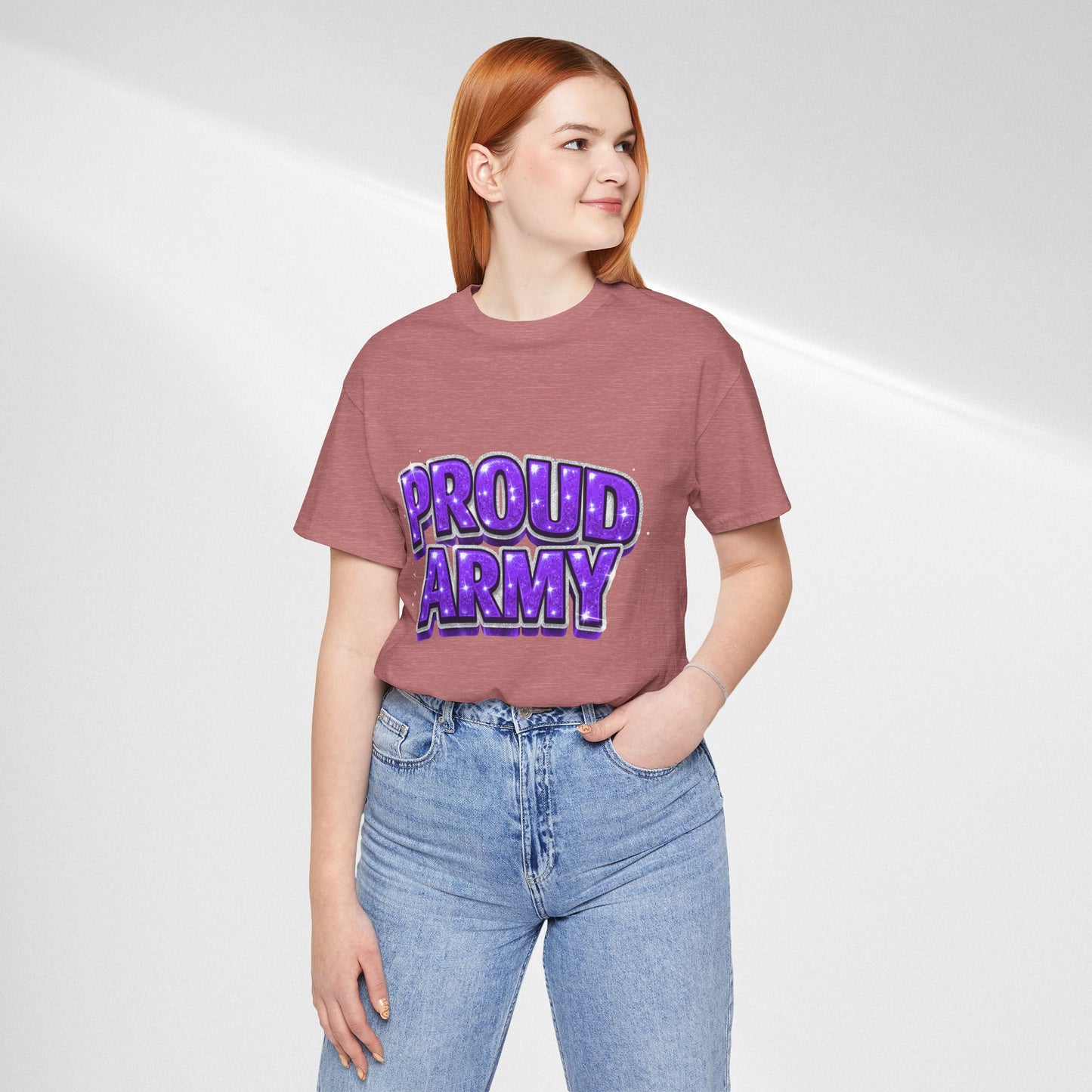 Proud Army T-Shirt — Bold Purple BTS Support Tee