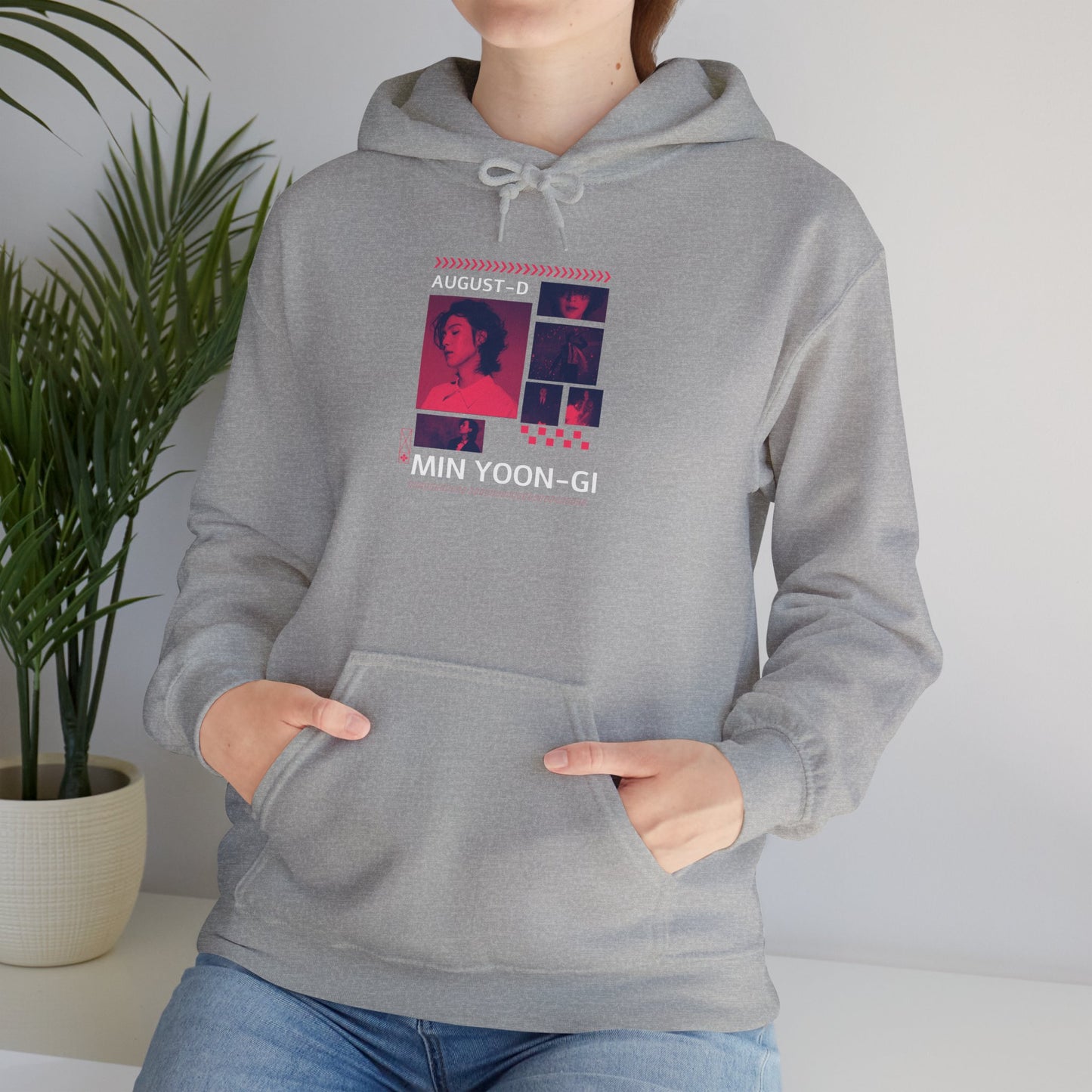 Min Yoon-gi Photo Grid Hoodie — K-Pop Retro Tour Aesthetic