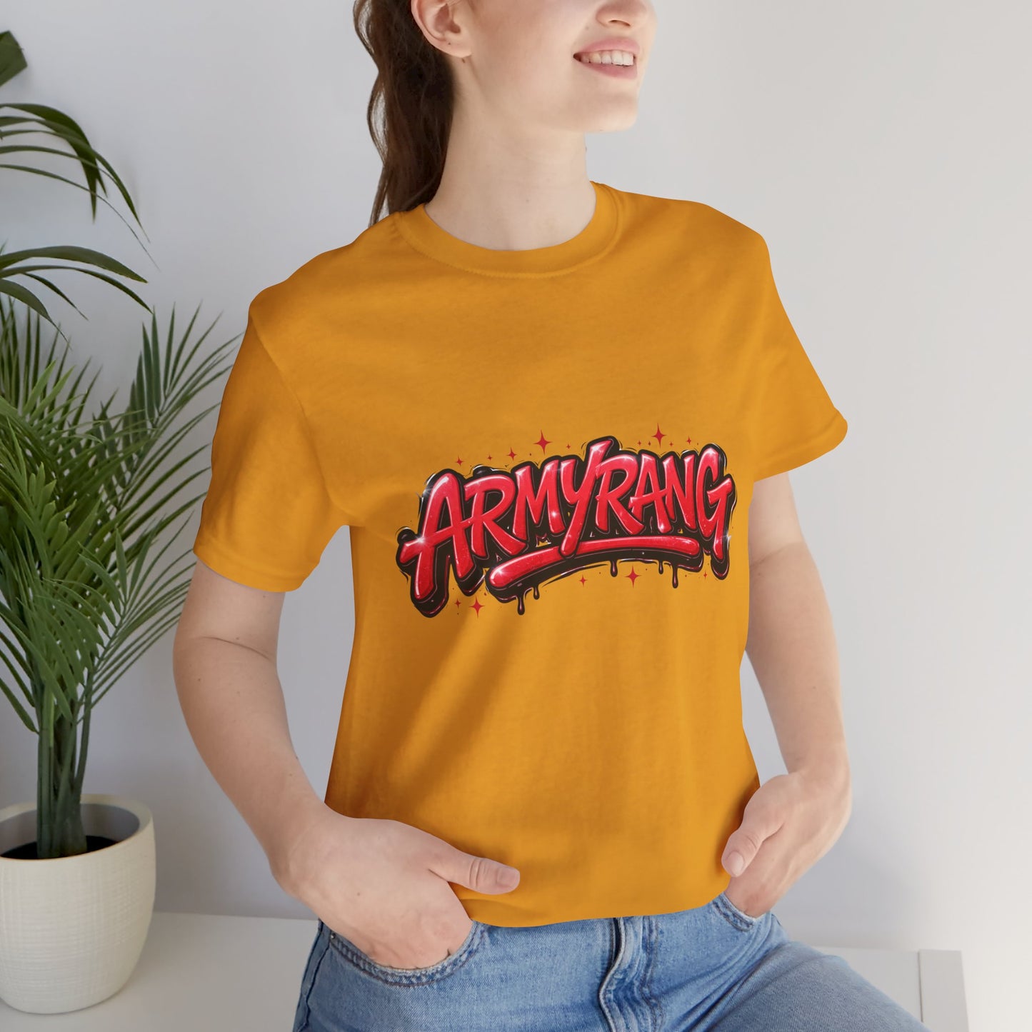 BTS T-Shirt — 'ARMYRANG' Red Graffiti Logo Tee