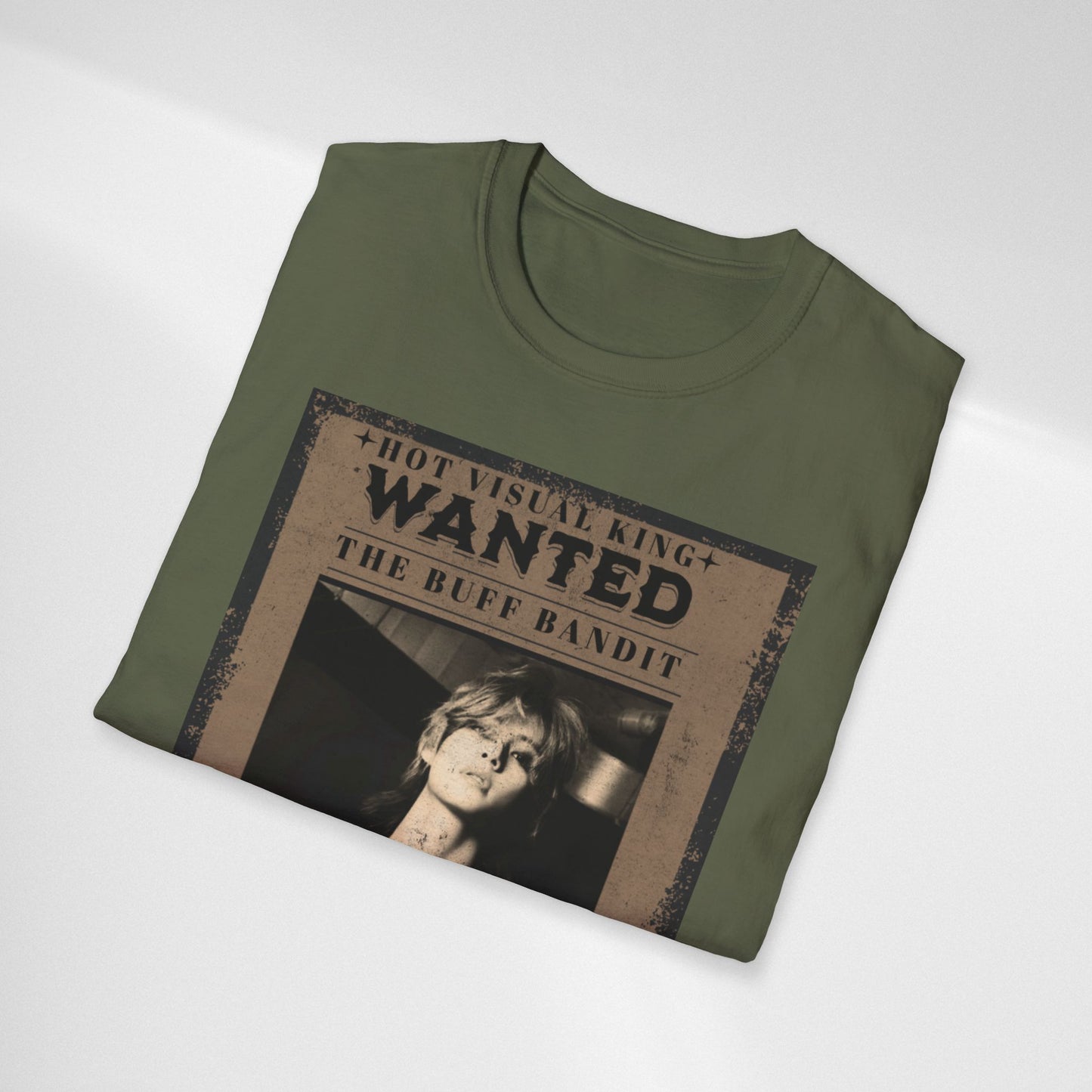 Wanted V Poster Graphic T-Shirt — "The Ruff Bandit" Vintage Western Mugshot Tee