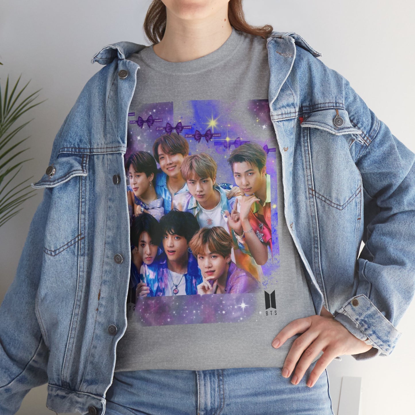 BTS Collage Tee — Purple Dream Photo Graphic T-Shirt