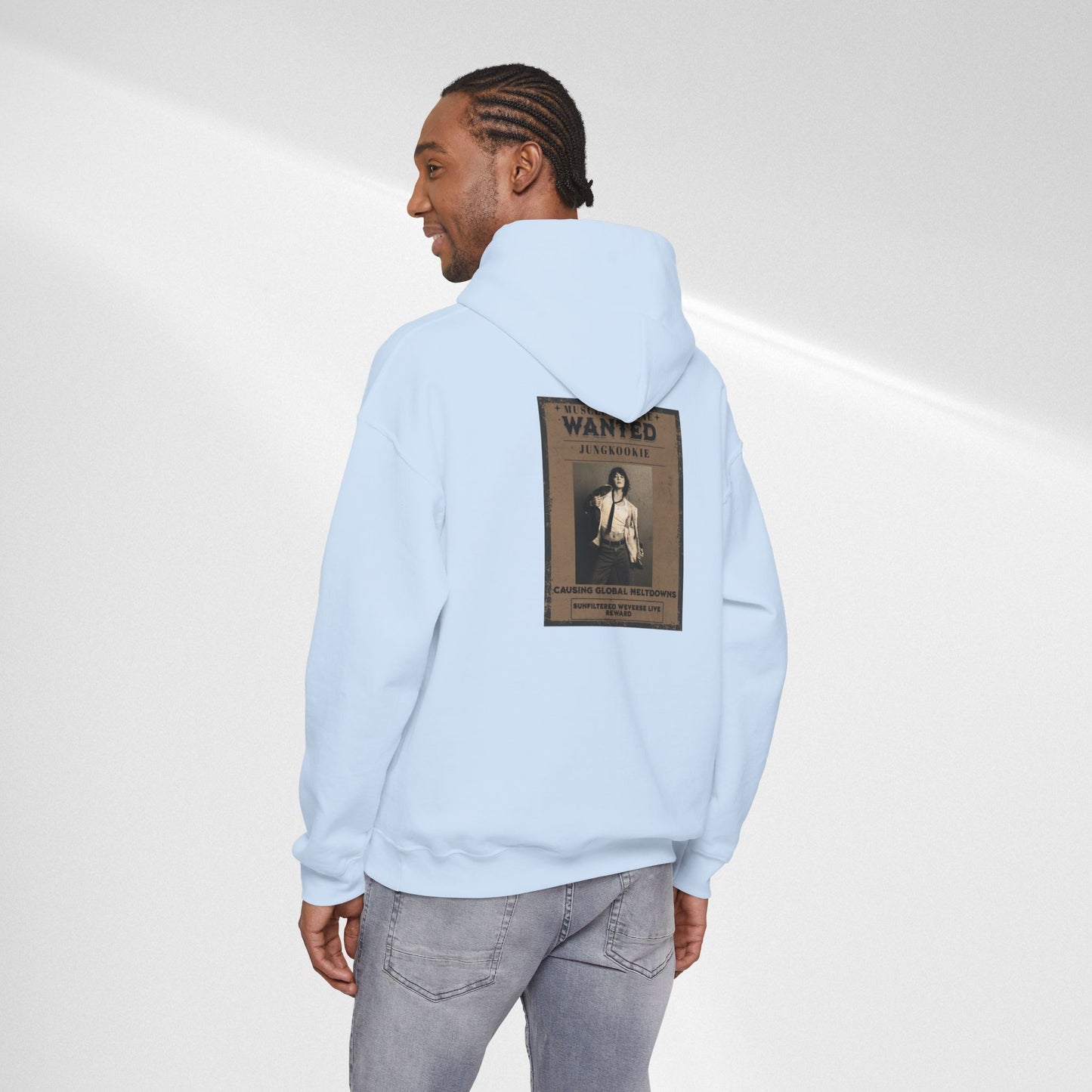 Hoodie — Vintage JK 'WANTED' Poster Graphic Pullover