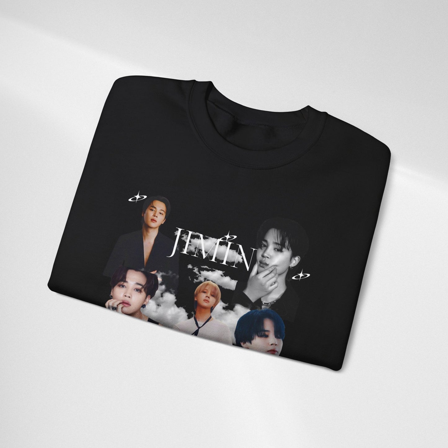 Crewneck Sweatshirt — K-pop JIMIN Collage Pullover (Band Member Design)