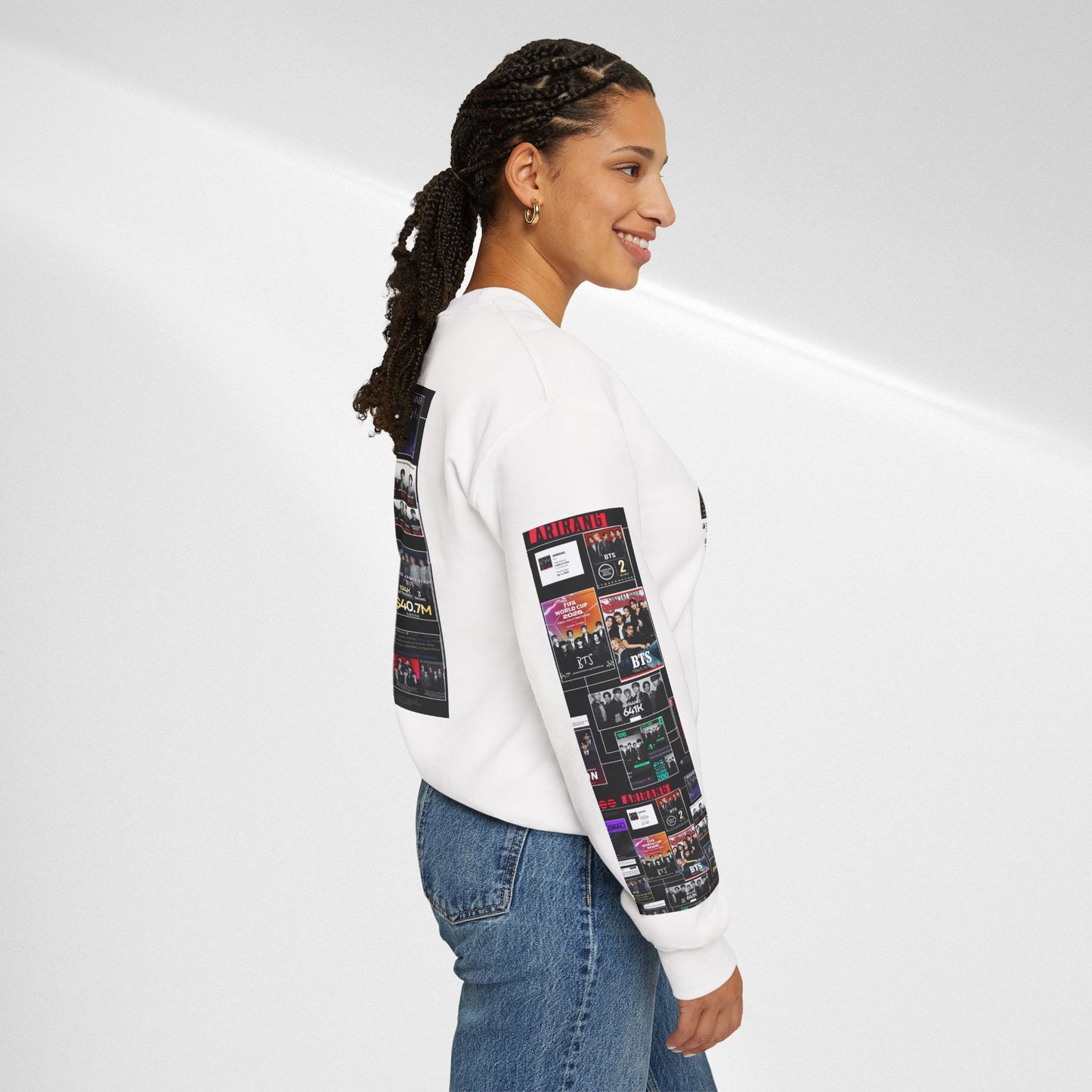 Crewneck Sweatshirt — BTS ARIRANG Collage Graphic Crewneck (Album Posters & Tour Art)