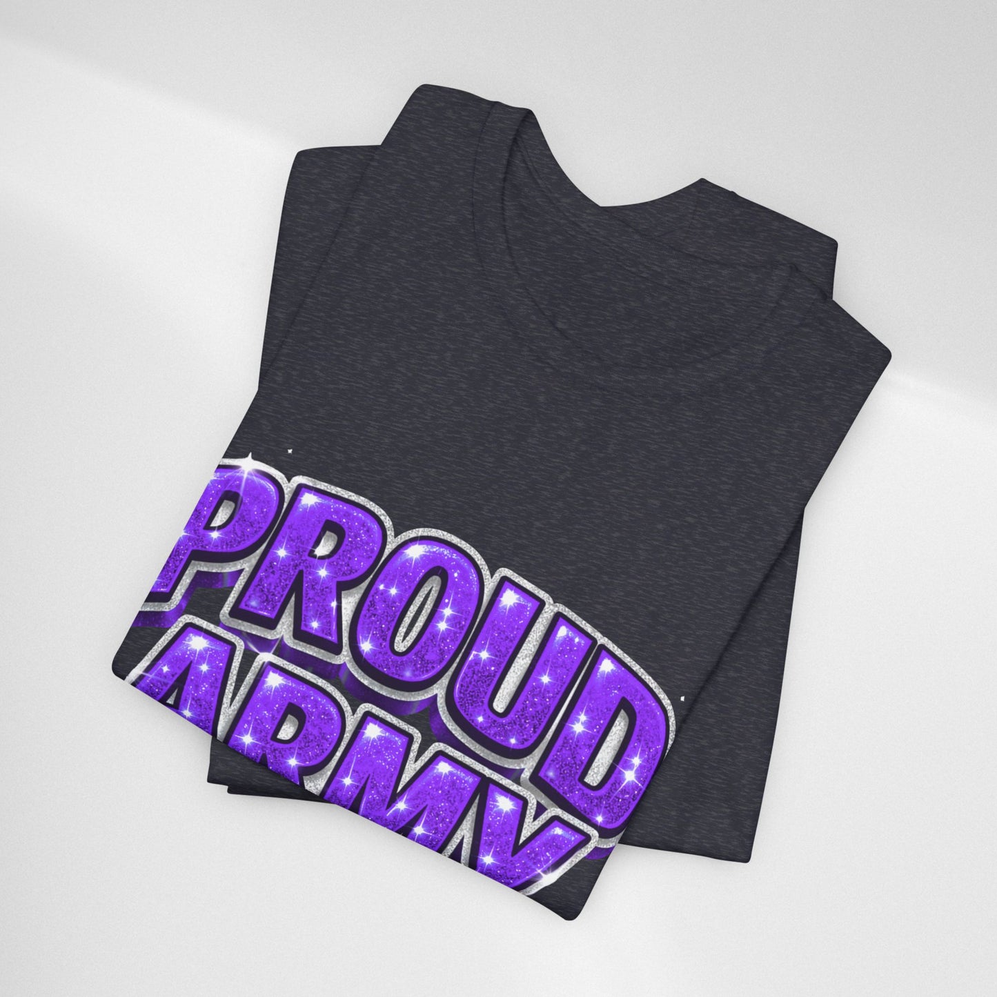 Proud Army T-Shirt — Bold Purple BTS Support Tee