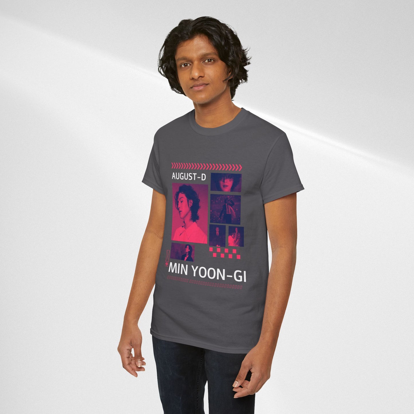 Min Yoon-Gi Photo Grid Tee — K‑Pop BTS August‑D Fan Shirt