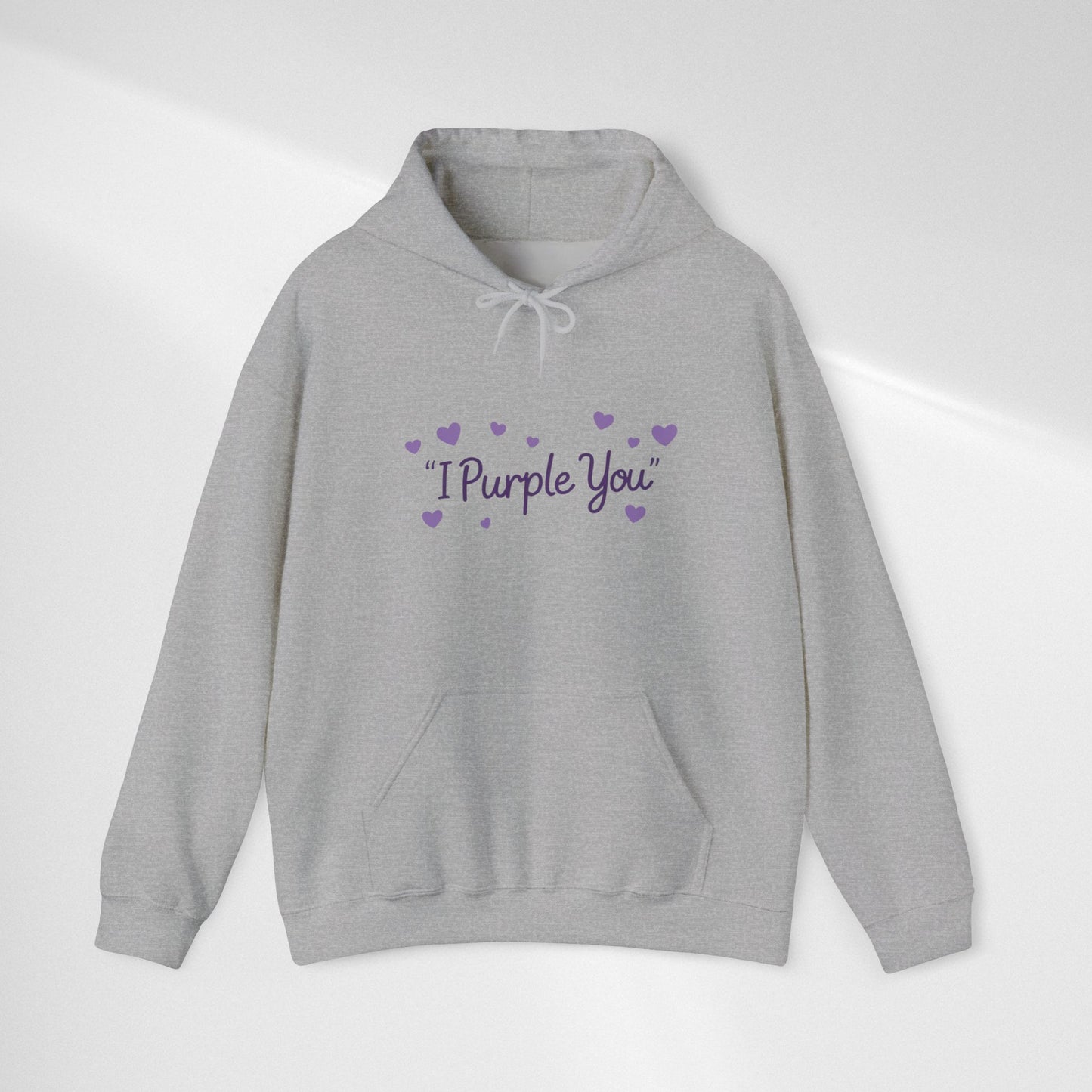 I Purple You Hoodie — Cute Purple Heart Love Pullover