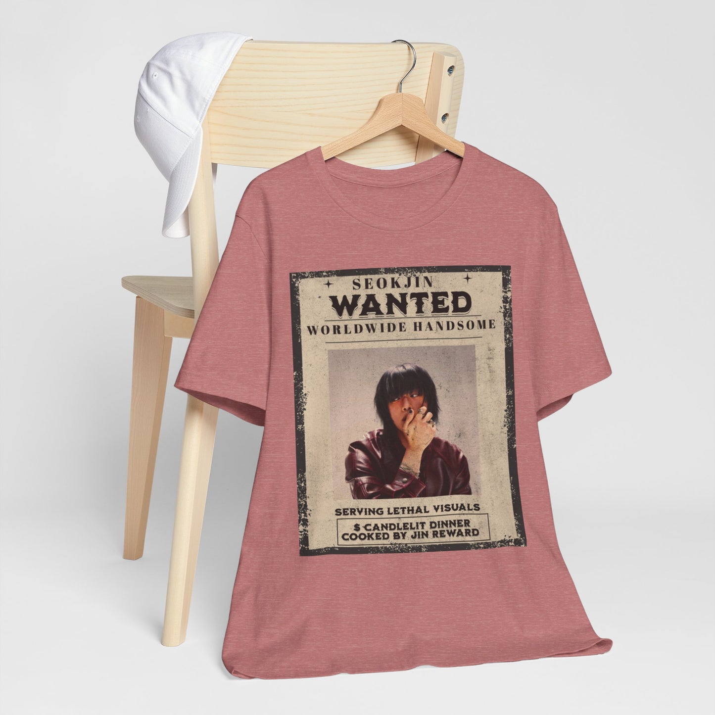 T-Shirt — 'Seokjin Wanted: Worldwide Handsome' Vintage Poster Tee