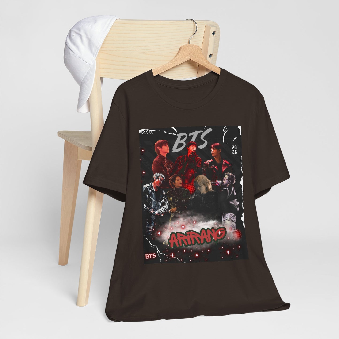 BTS ARIRANG Band Graphic Tee — 'BTS ARMY' Retro Concert Poster Shirt