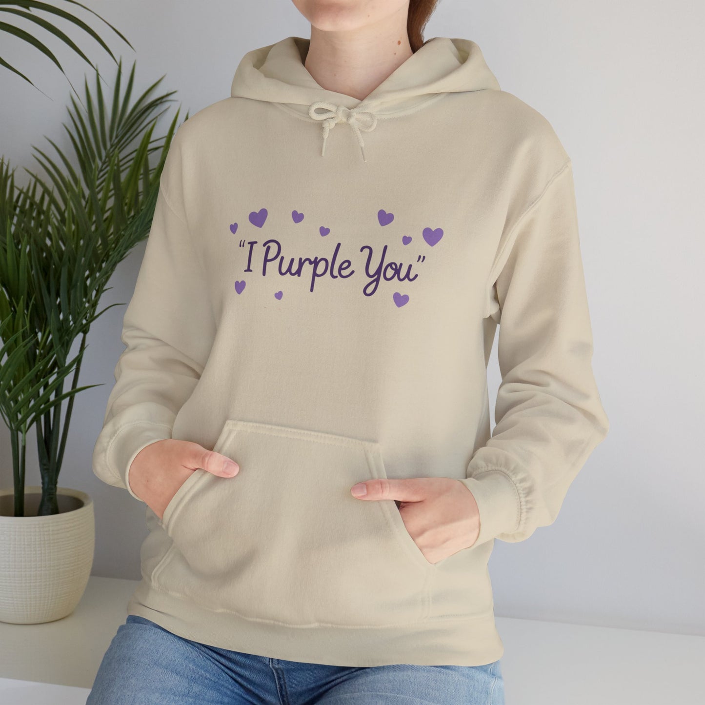 I Purple You Hoodie — Cute Purple Heart Love Pullover