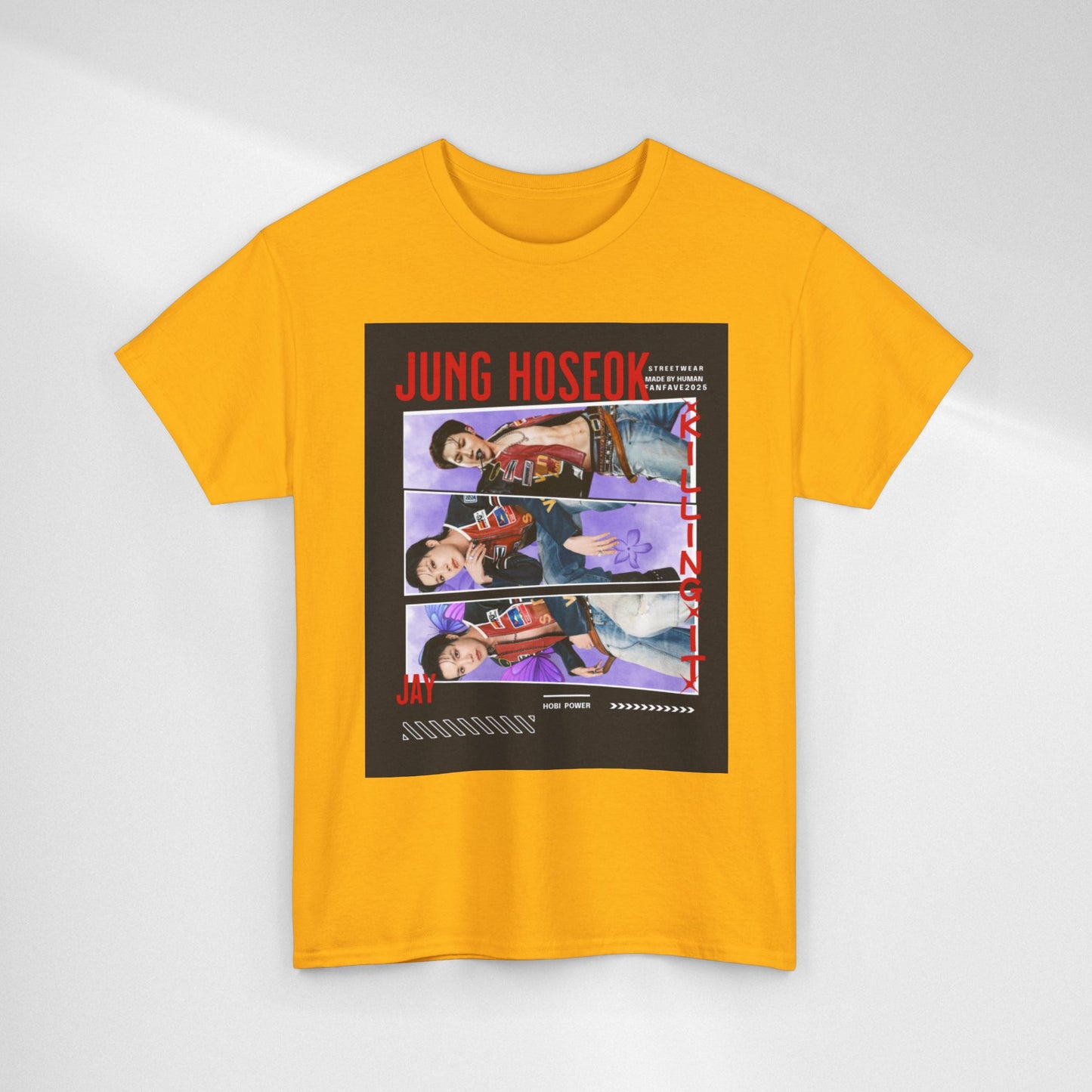Jung Hoseok Photo Collage Tee — Retro K-Pop Fan Shirt