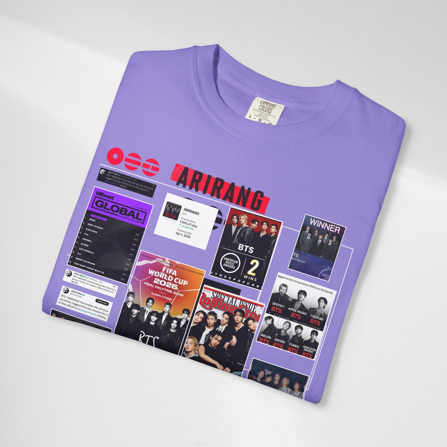 BTS  ARIRANG Collage Graphic T-Shirt — K-Pop Fan Tribute Tee