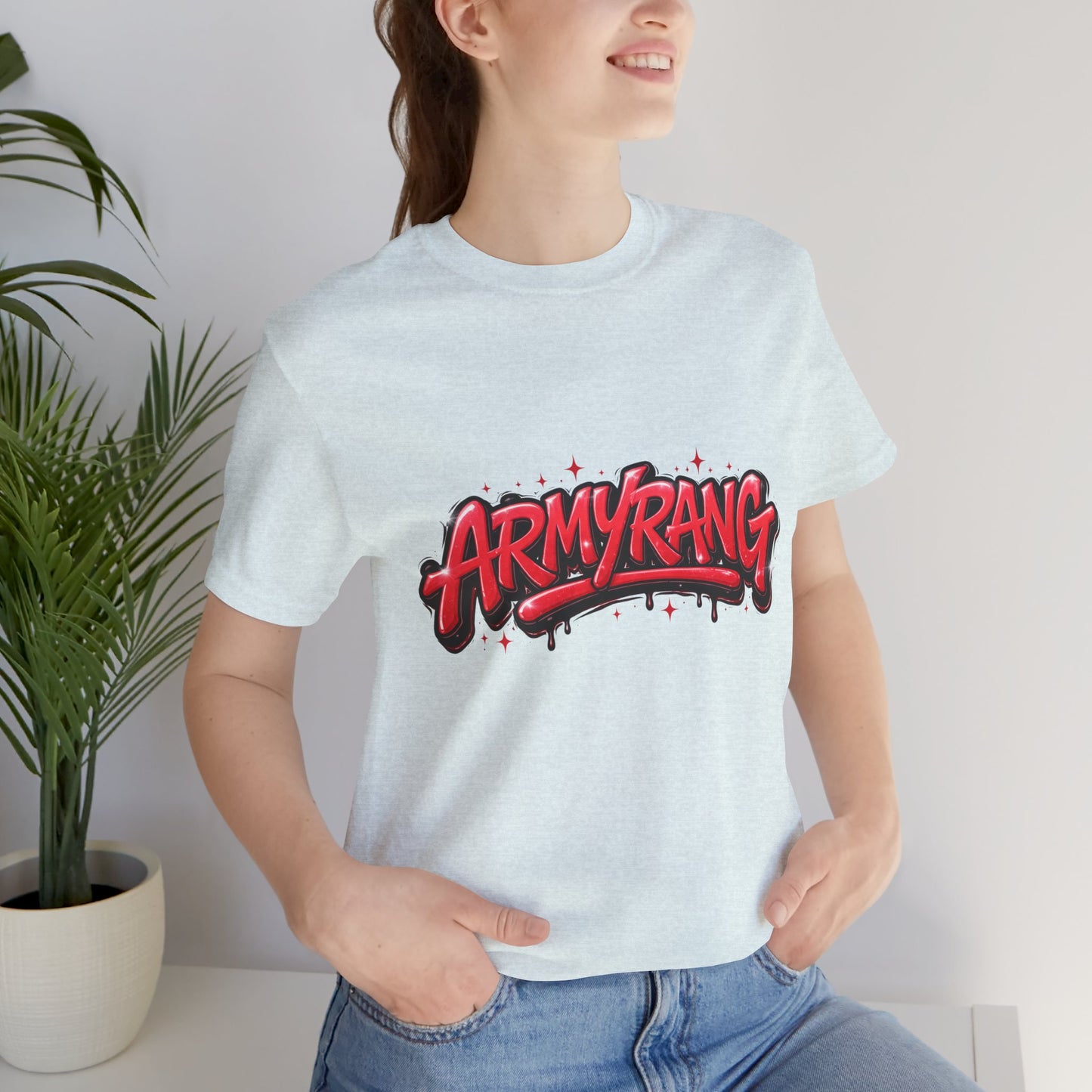 BTS T-Shirt — 'ARMYRANG' Red Graffiti Logo Tee