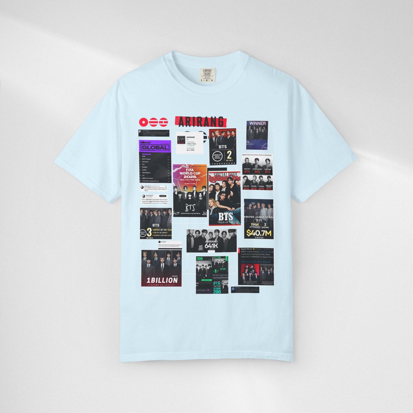 BTS  ARIRANG Collage Graphic T-Shirt — K-Pop Fan Tribute Tee
