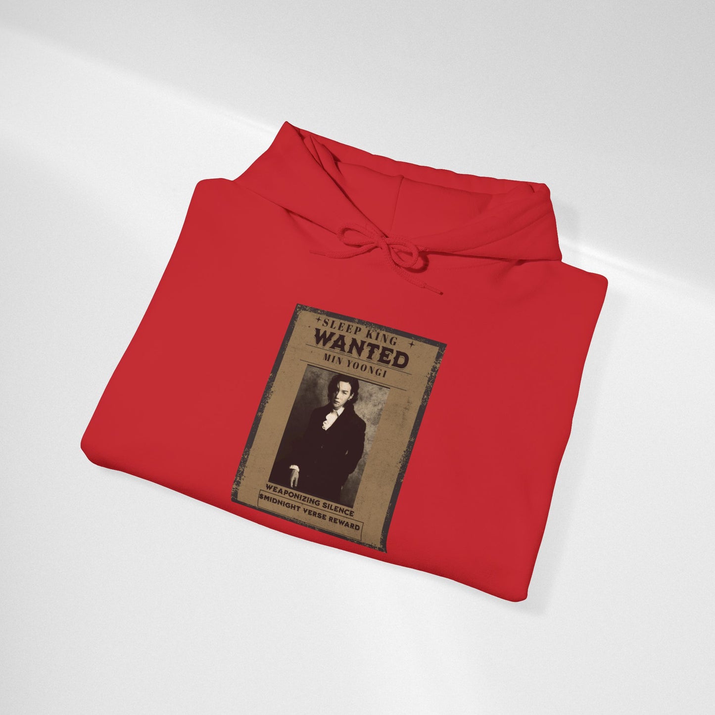 Suga Wanted Poster Hoodie — Vintage 'Wanted' Photo Sweatshirt