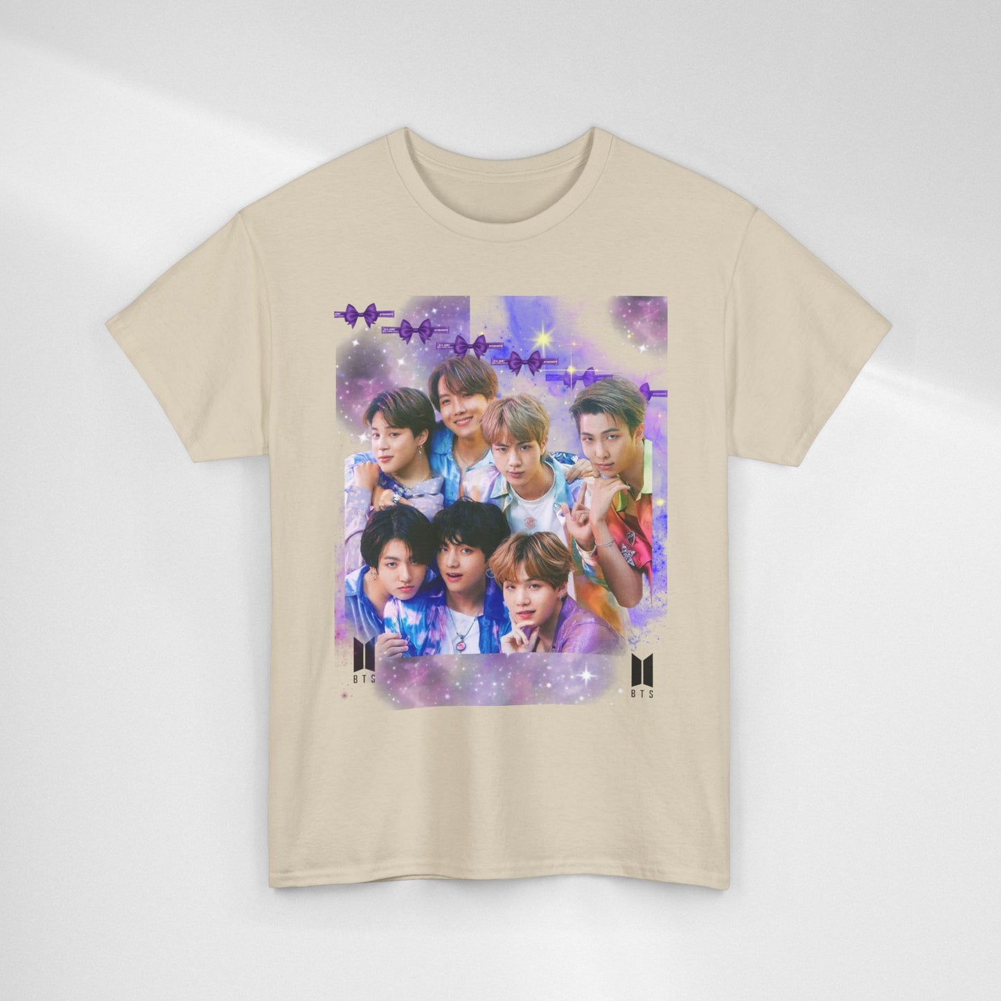 BTS Collage Tee — Purple Dream Photo Graphic T-Shirt