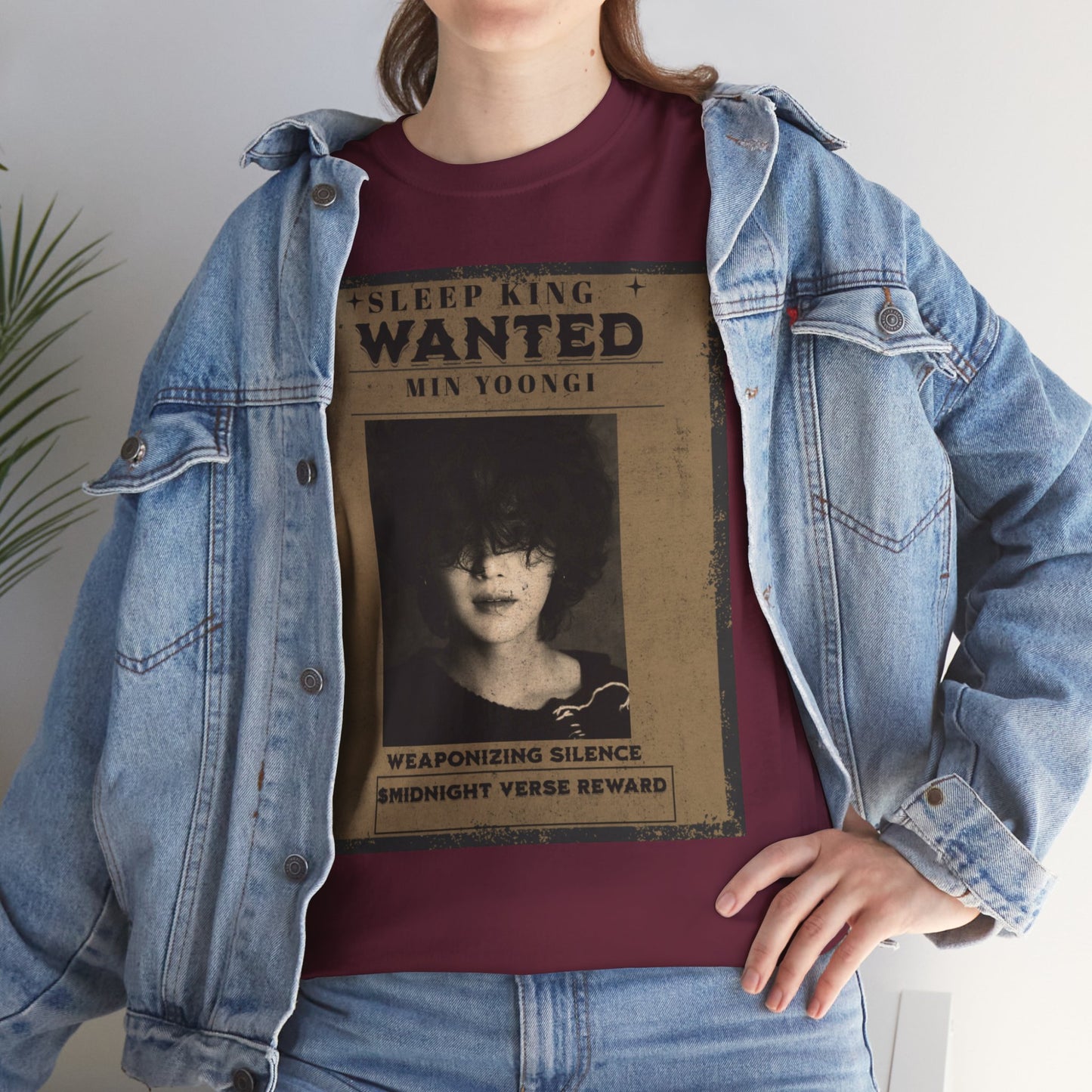 Suga Vintage “Sleeping Wanted” Retro Poster T-Shirt