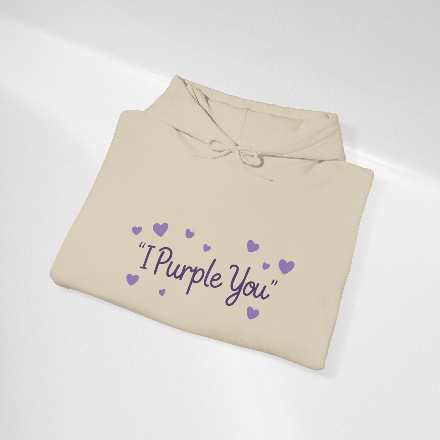 I Purple You Hoodie — Cute Purple Heart Love Pullover