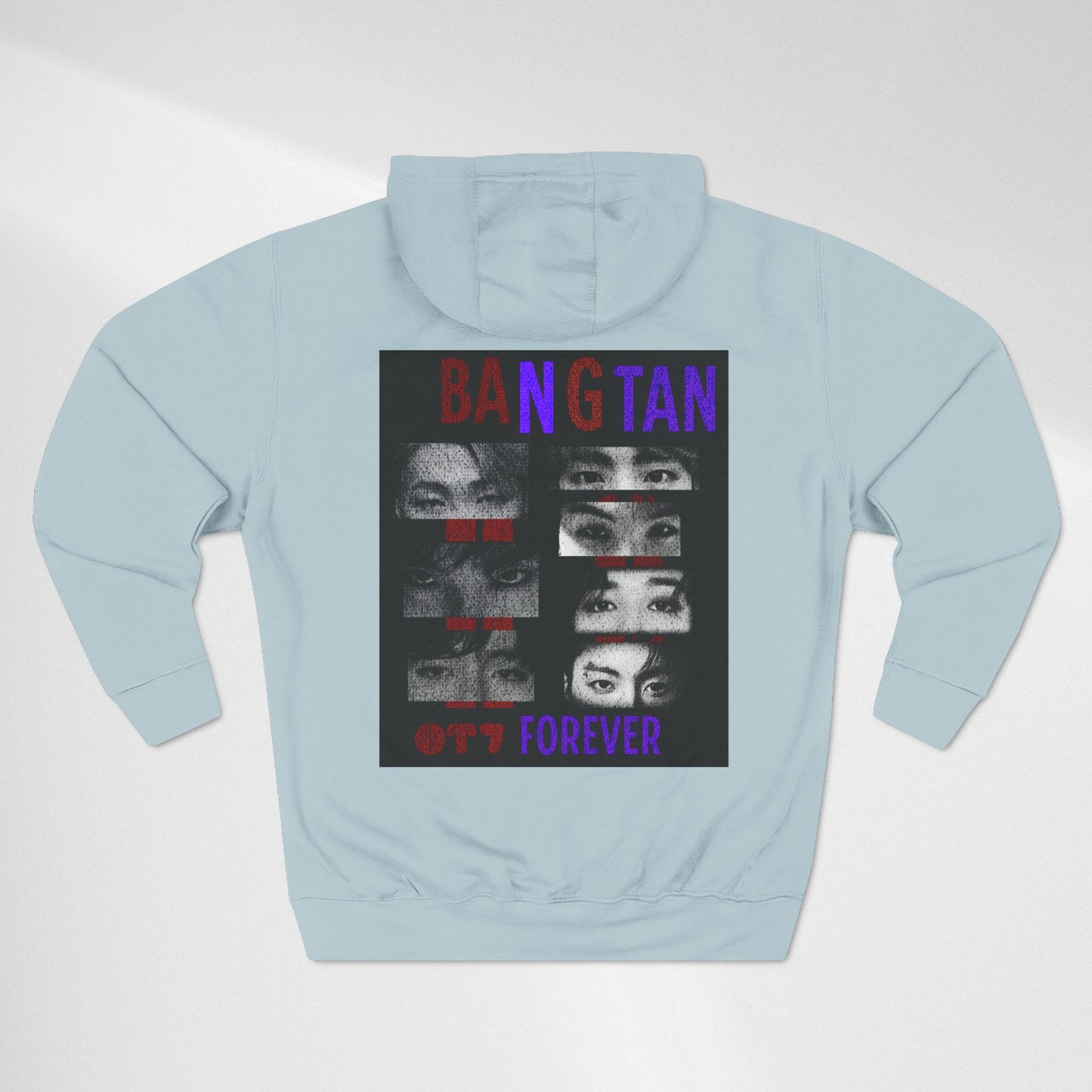 BTS Bangtan Photo-Panel Hoodie — 'Bangtan' 9-Eyes Graphic Fleece Hoodie