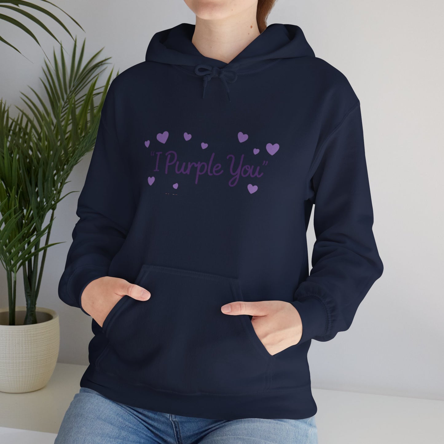 I Purple You Hoodie — Cute Purple Heart Love Pullover