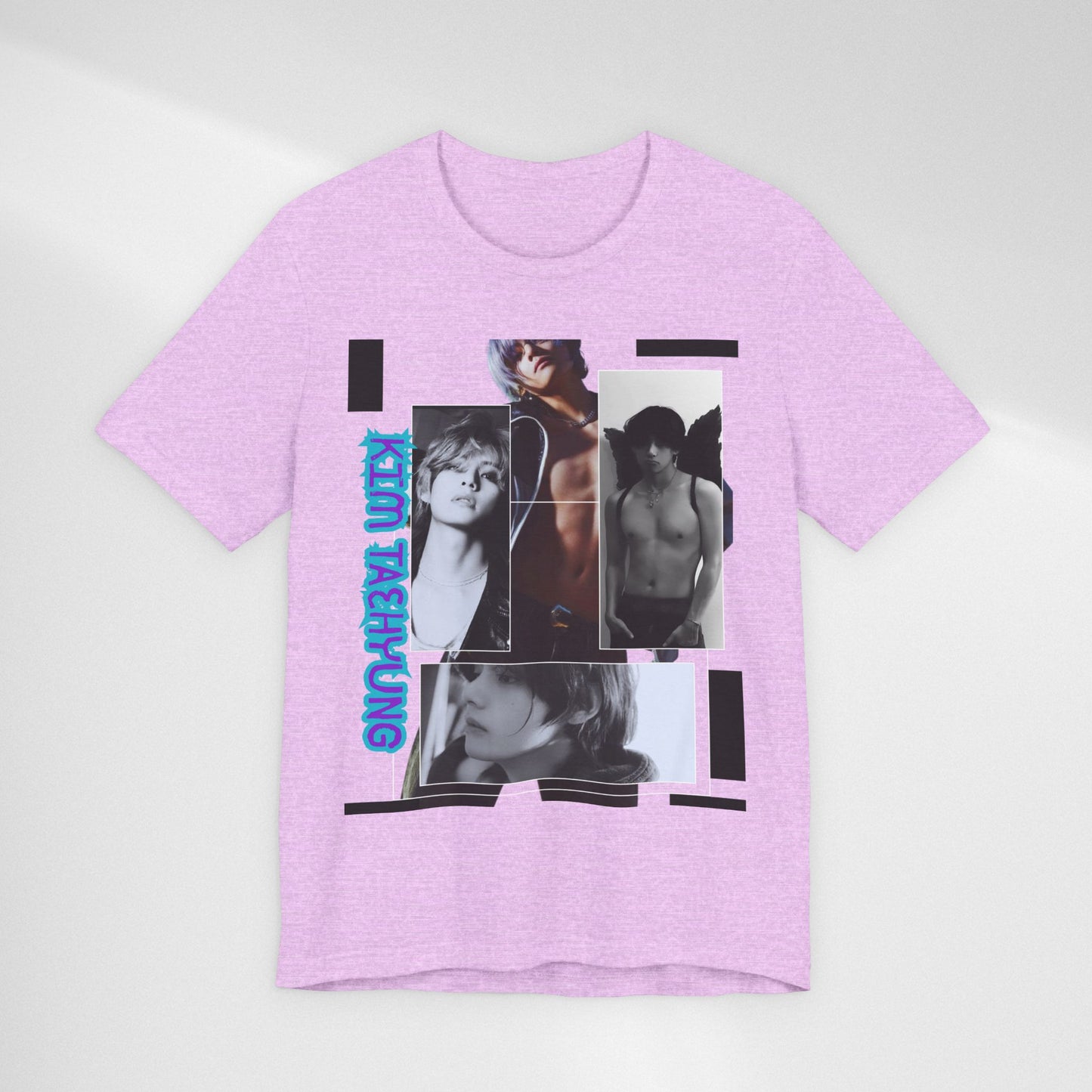 TAE Photo Collage Graphic Tee — Retro Black & White Portraits