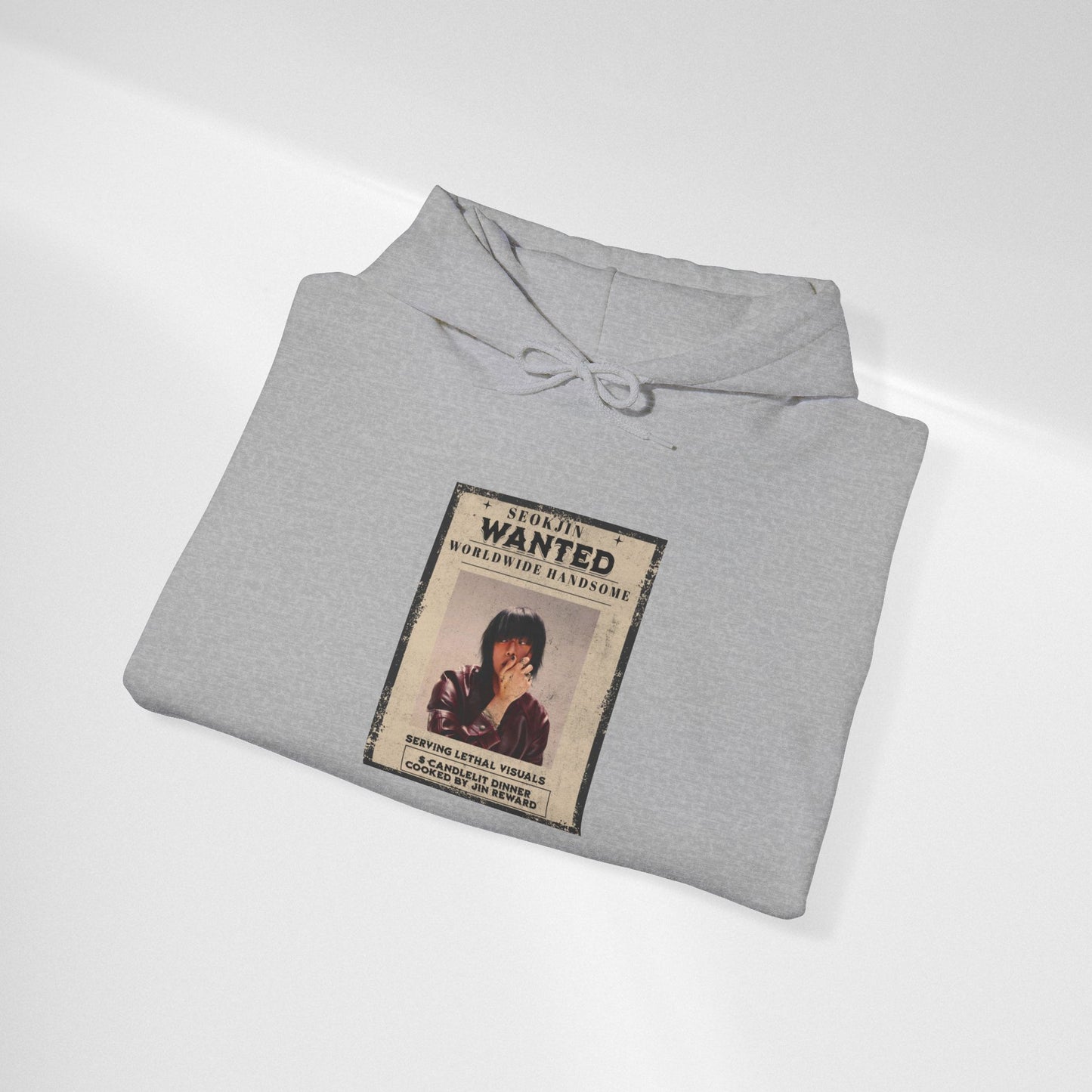 Jin Hoodie — "WANTED" Vintage Photo Poster Graphic Hoodie
