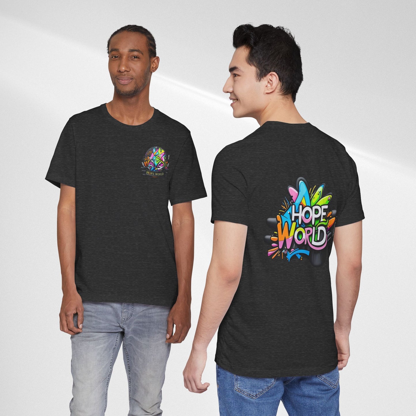 Hope World Graphic Tee — Colorful Graffiti BTS-Inspired Shirt