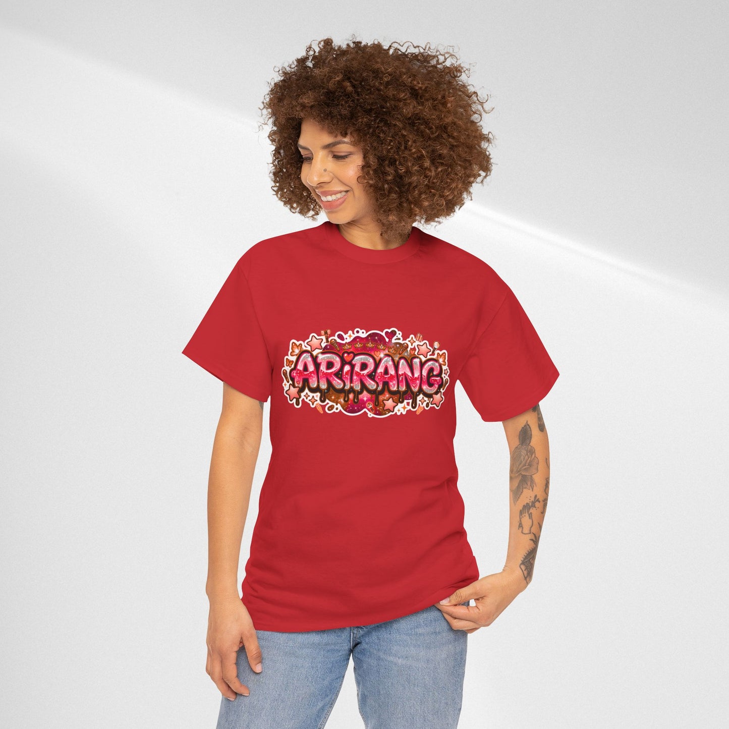 BTS Arirang Floral Graphic Tee - Korean Music Tribute Shirt