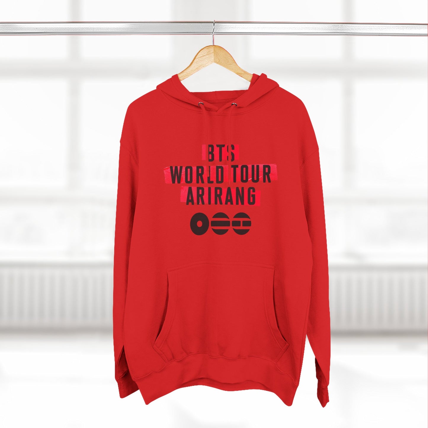 BTS World Tour Hoodie — 'Arirang' Fleece Pullover with Tour Dates