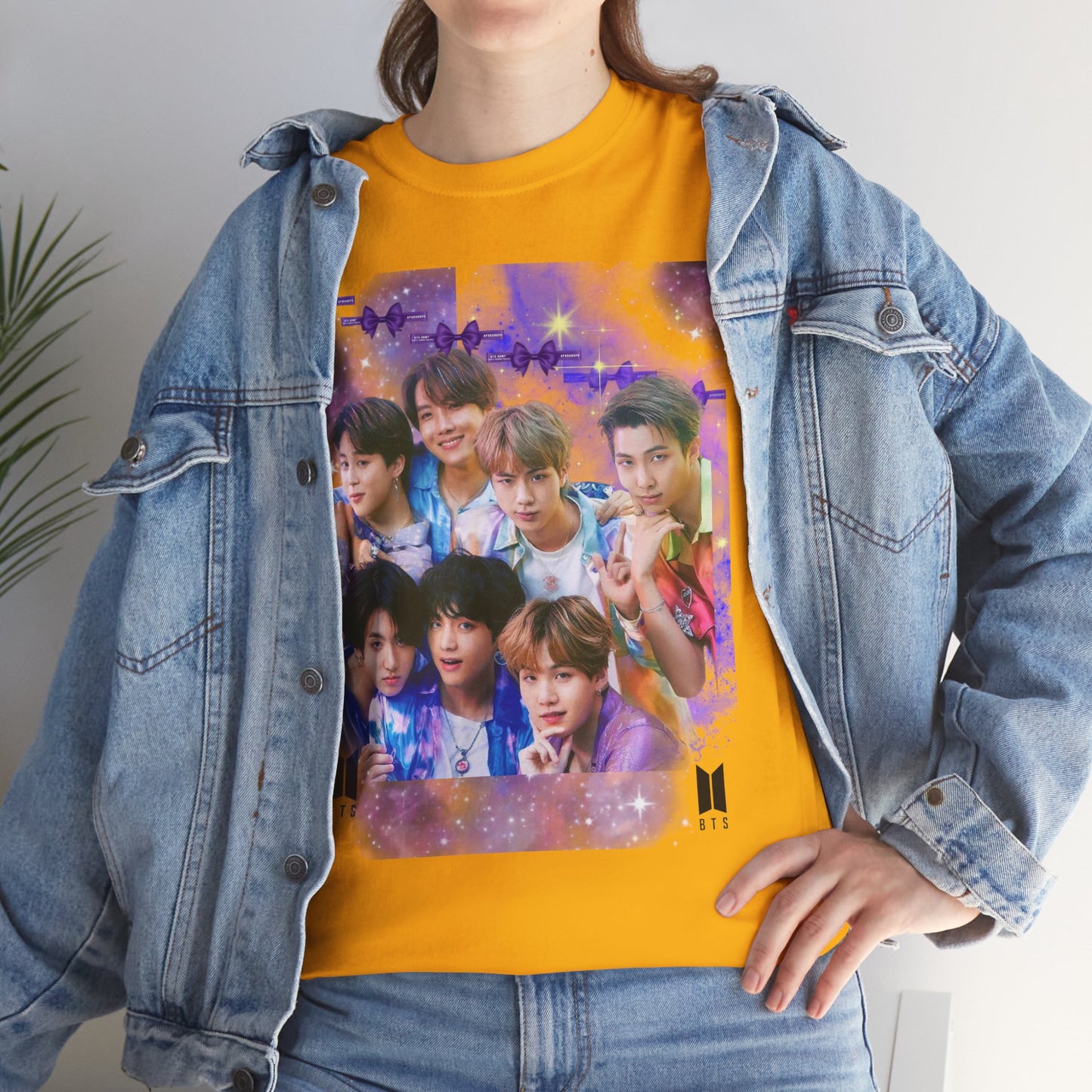 BTS Collage Tee — Purple Dream Photo Graphic T-Shirt