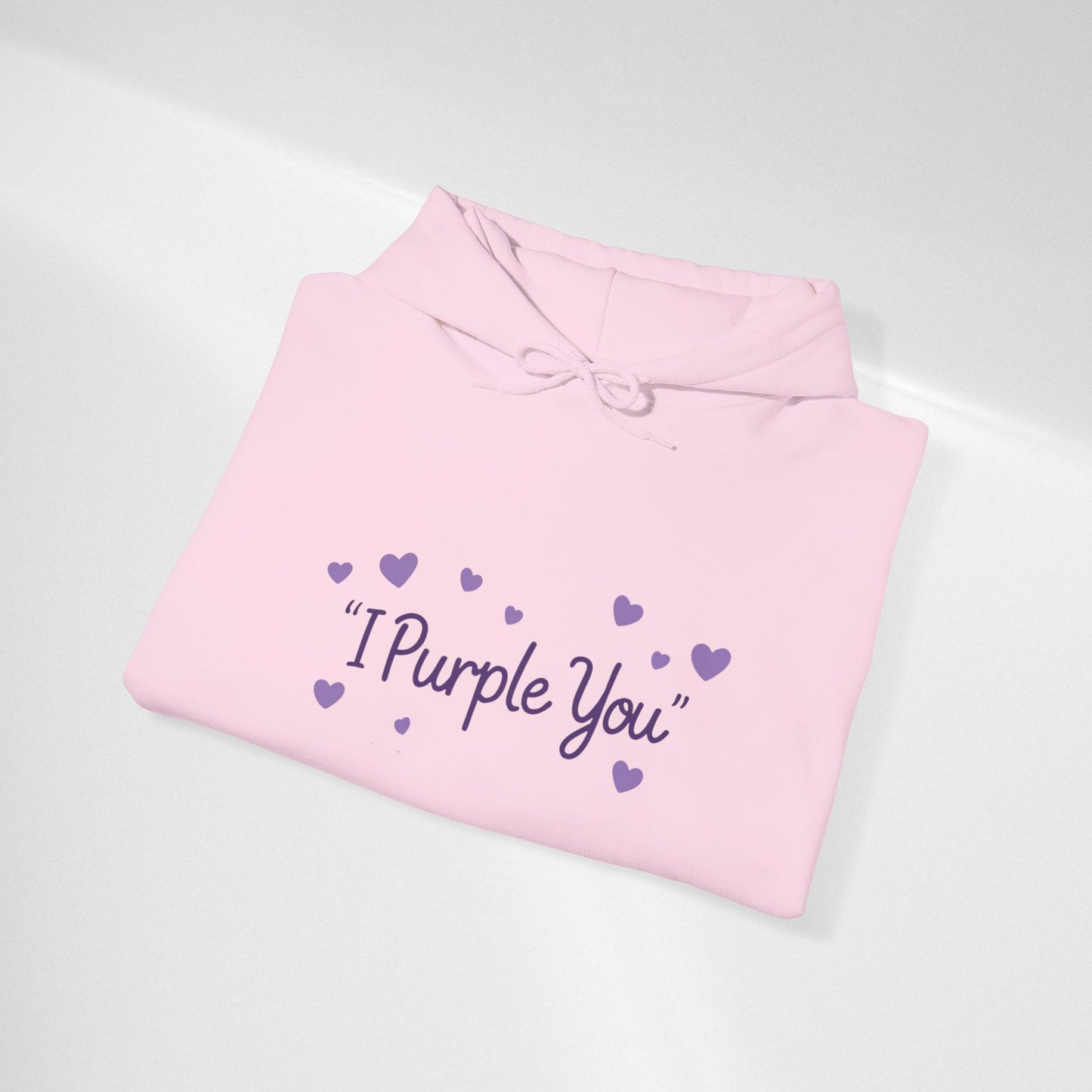 I Purple You Hoodie — Cute Purple Heart Love Pullover