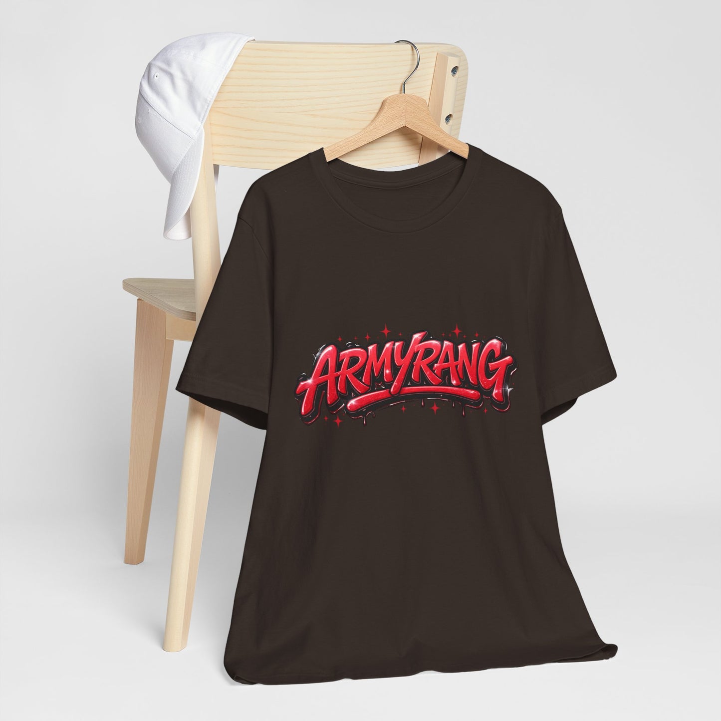 BTS T-Shirt — 'ARMYRANG' Red Graffiti Logo Tee