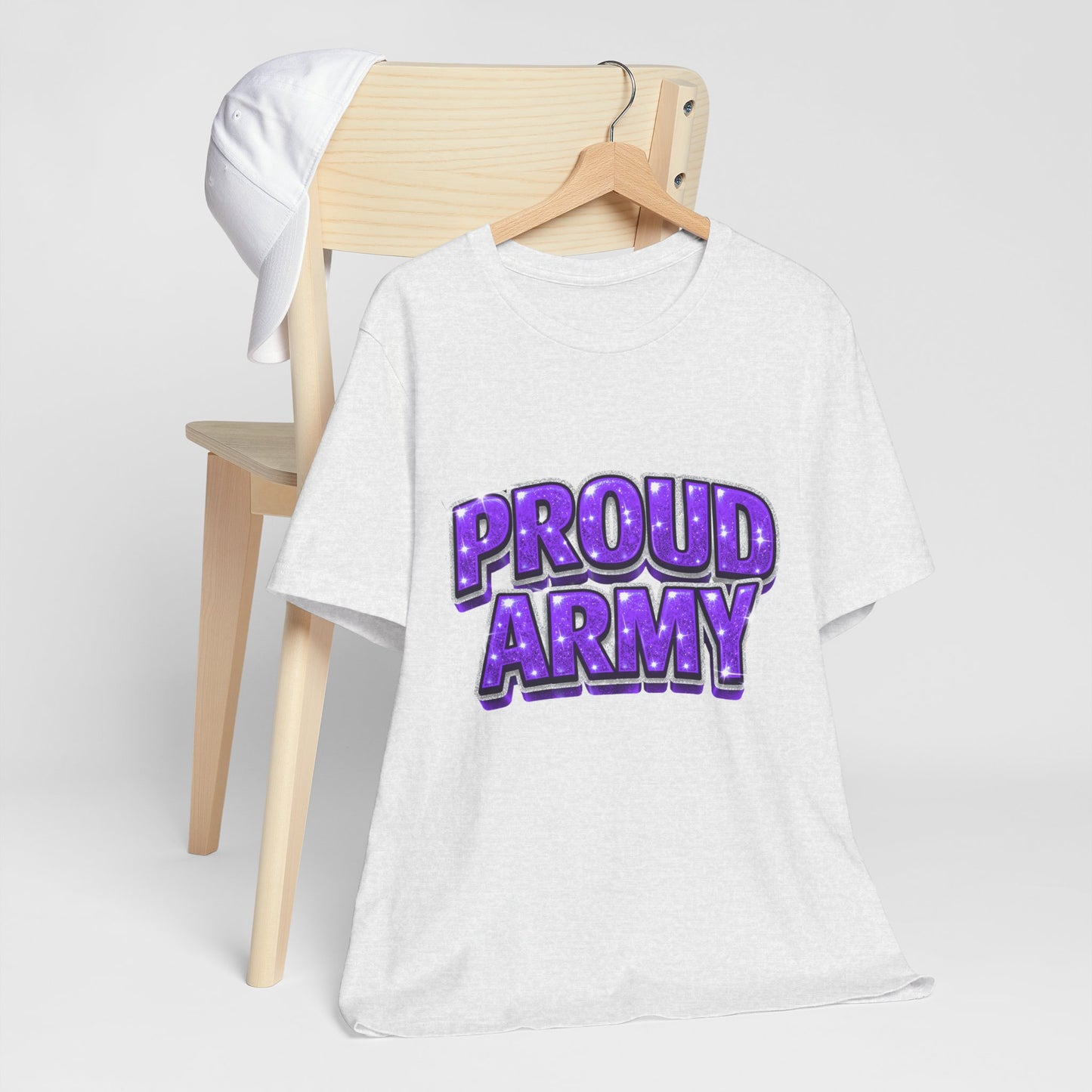 Proud Army T-Shirt — Bold Purple BTS Support Tee