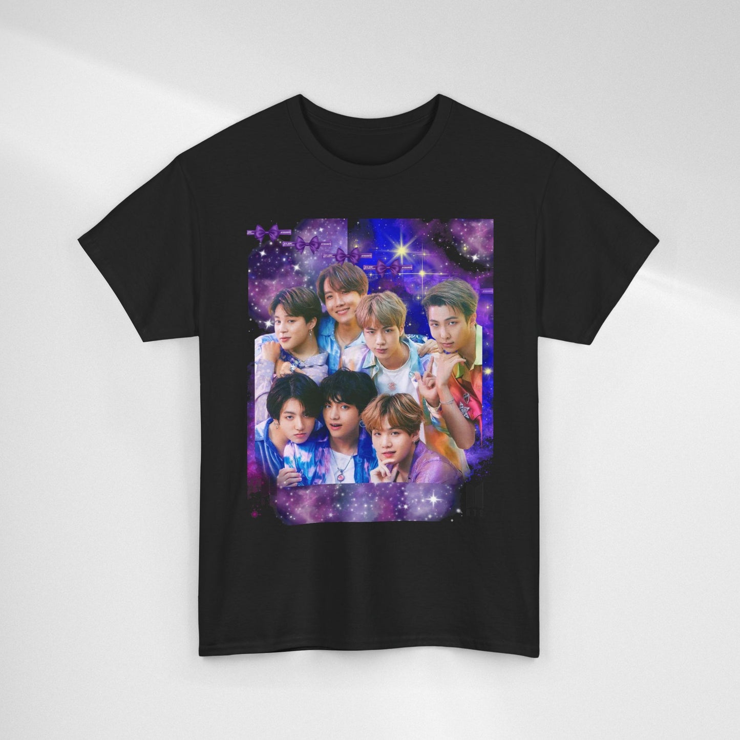 BTS Collage Tee — Purple Dream Photo Graphic T-Shirt