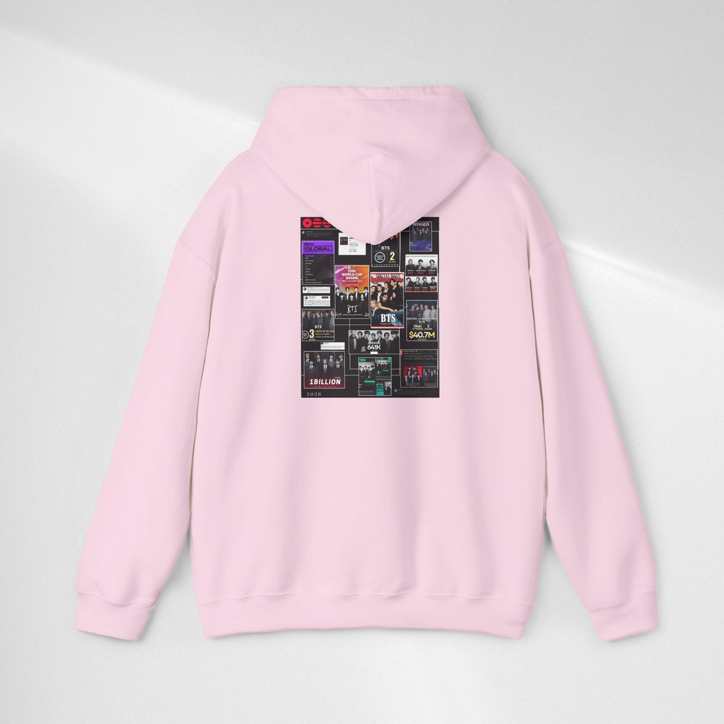 BTS ARIRANG Band Poster Collage Hoodie — Vintage Gig Tour Graphic Sweatshirt
