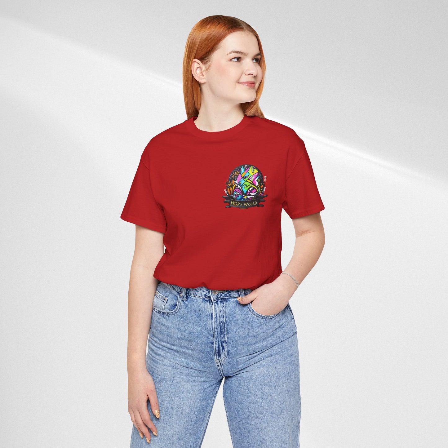 Hope World Graphic Tee — Colorful Graffiti BTS-Inspired Shirt